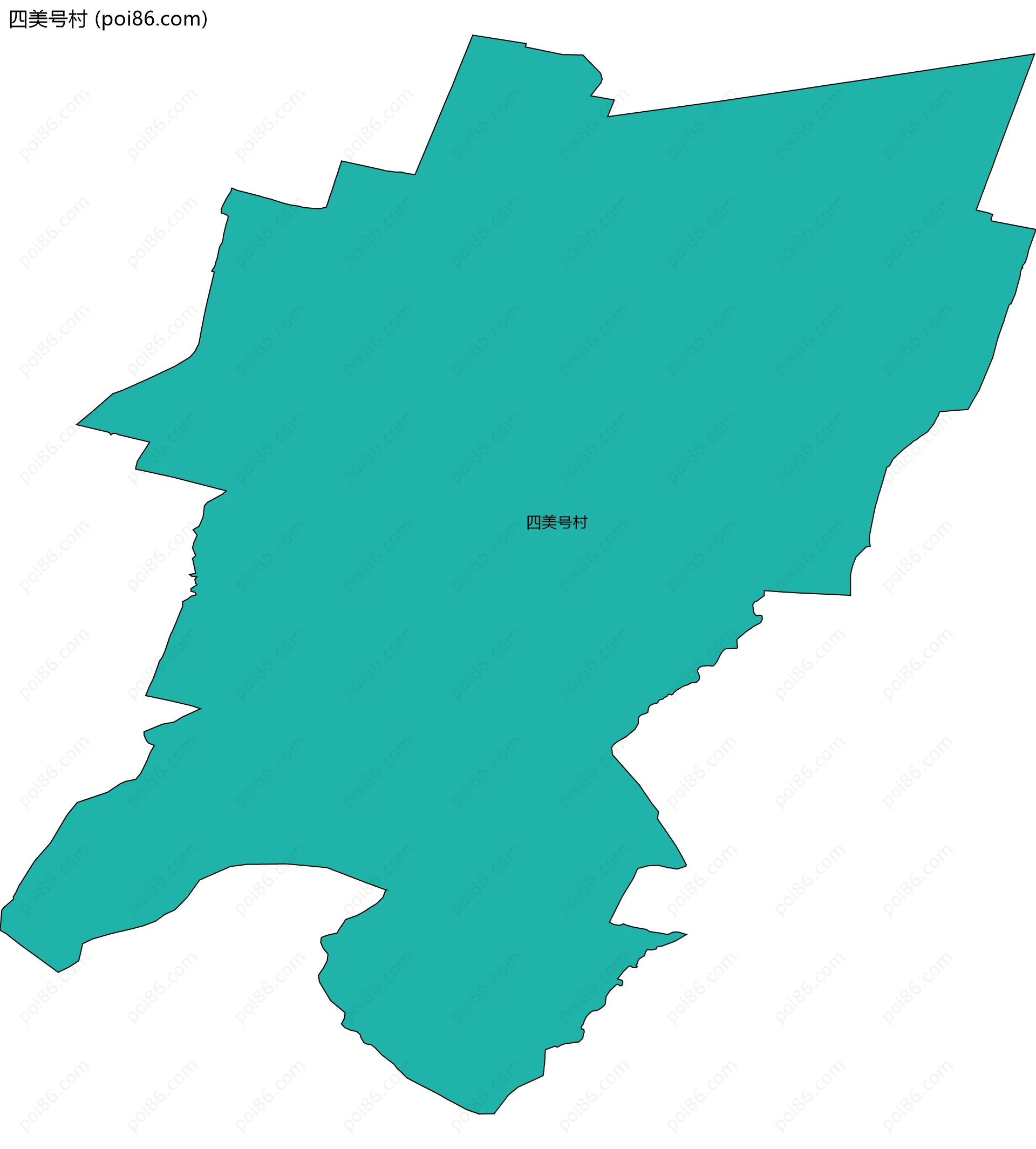 四美号村边界地图