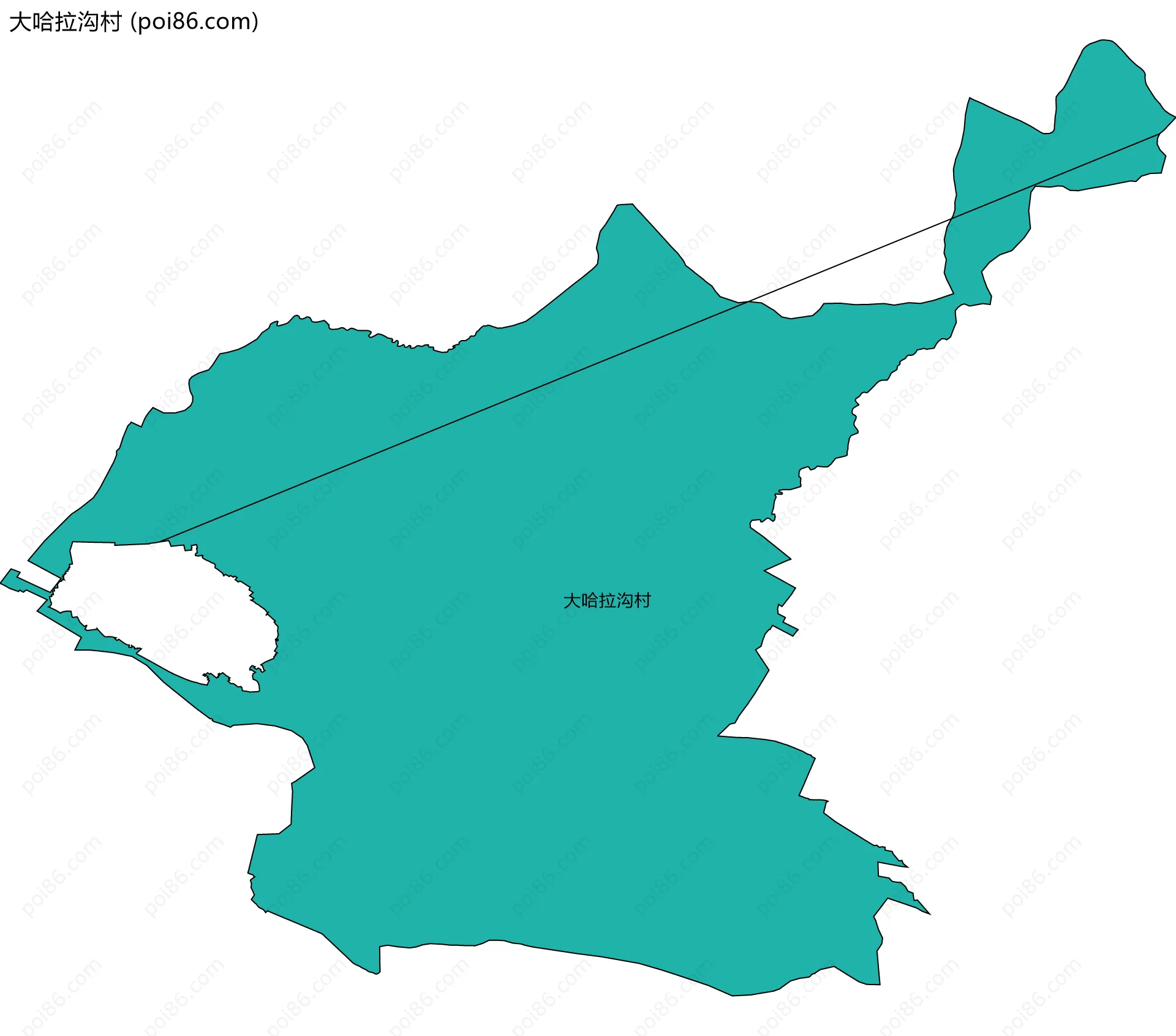 大哈拉沟村边界地图