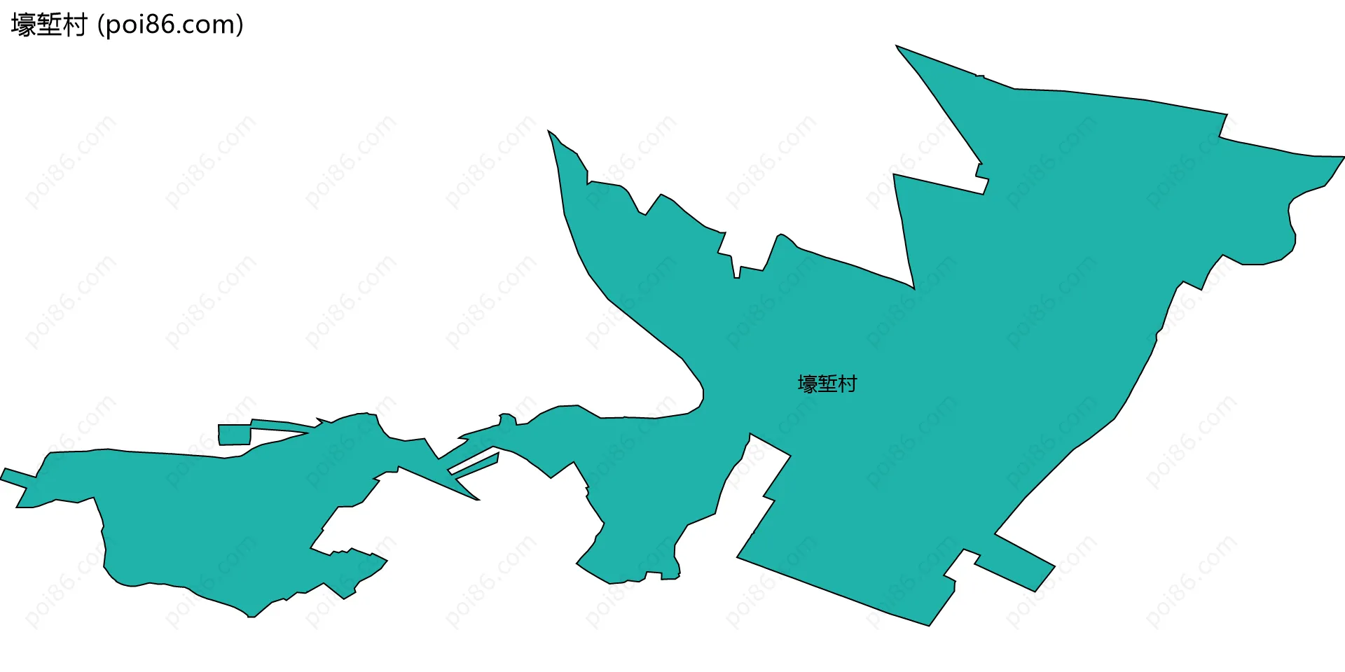 壕堑村边界地图