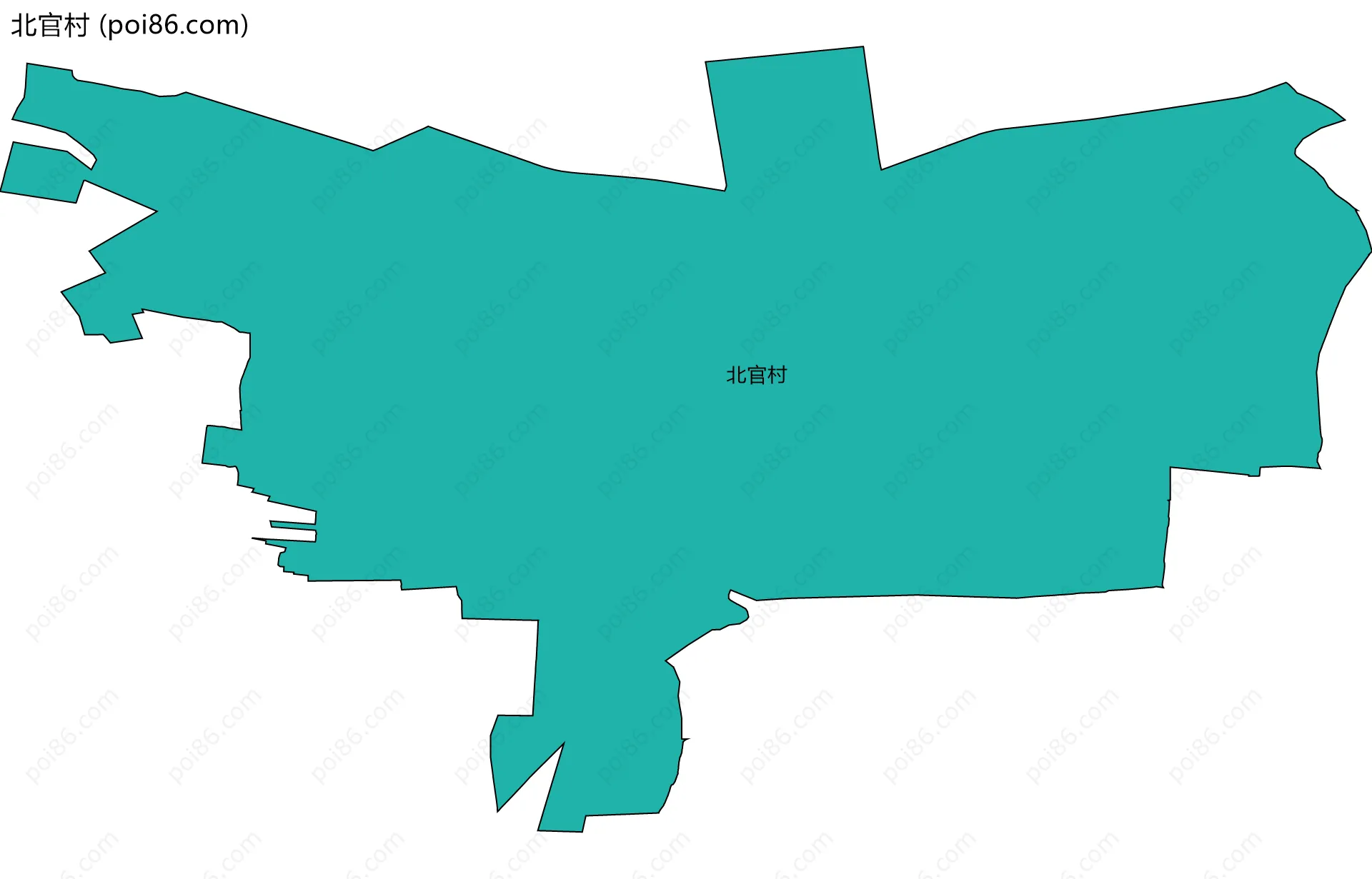北官村边界地图