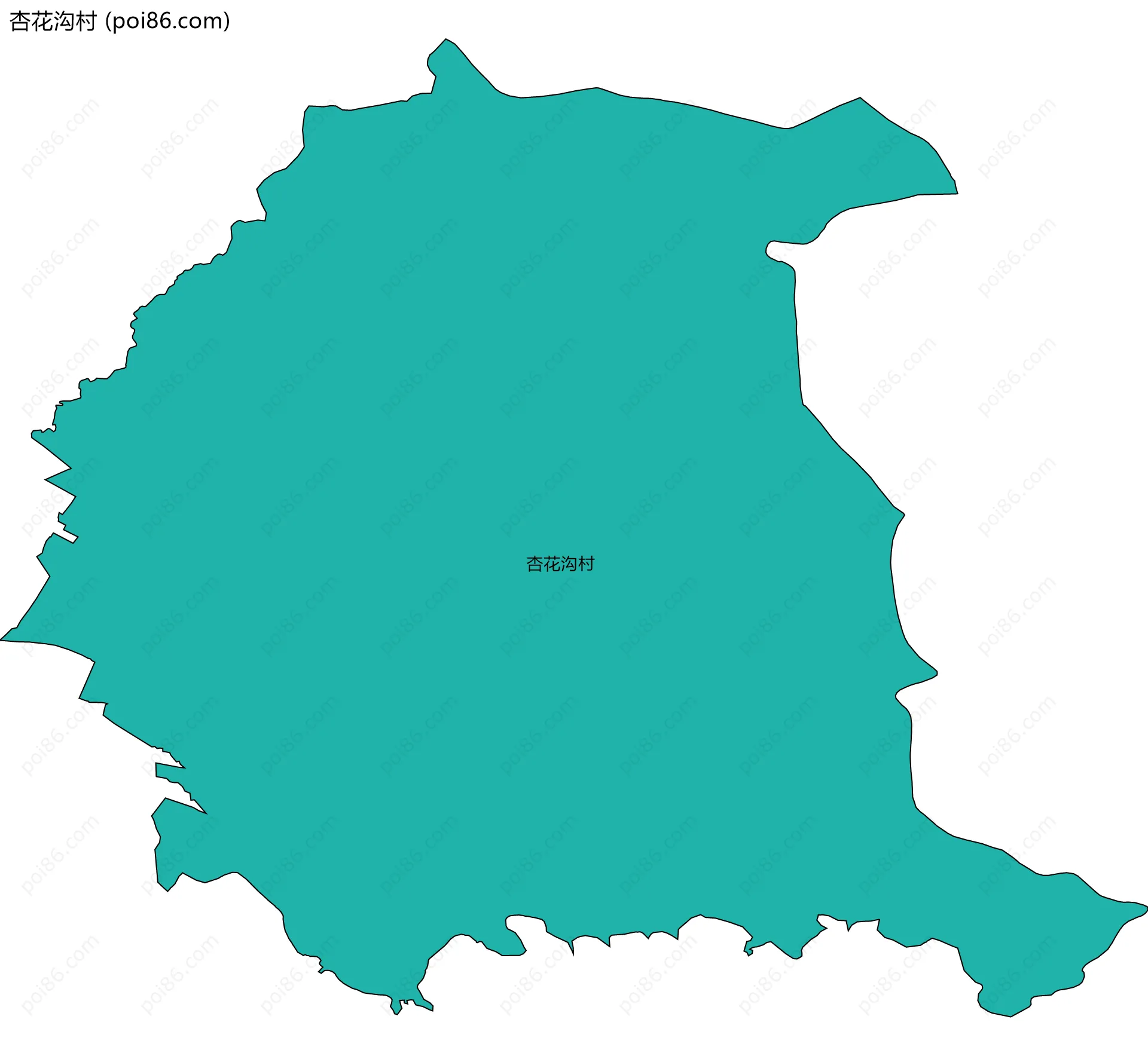 杏花沟村边界地图