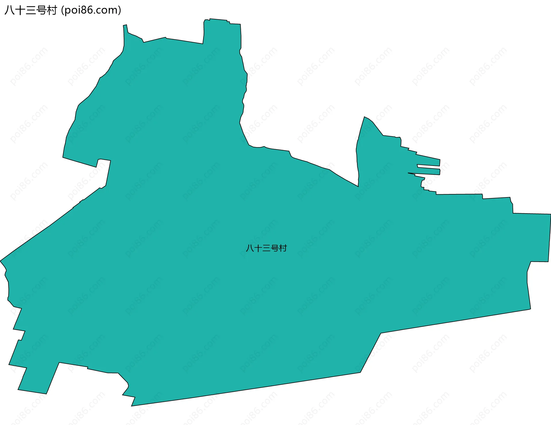 八十三号村边界地图