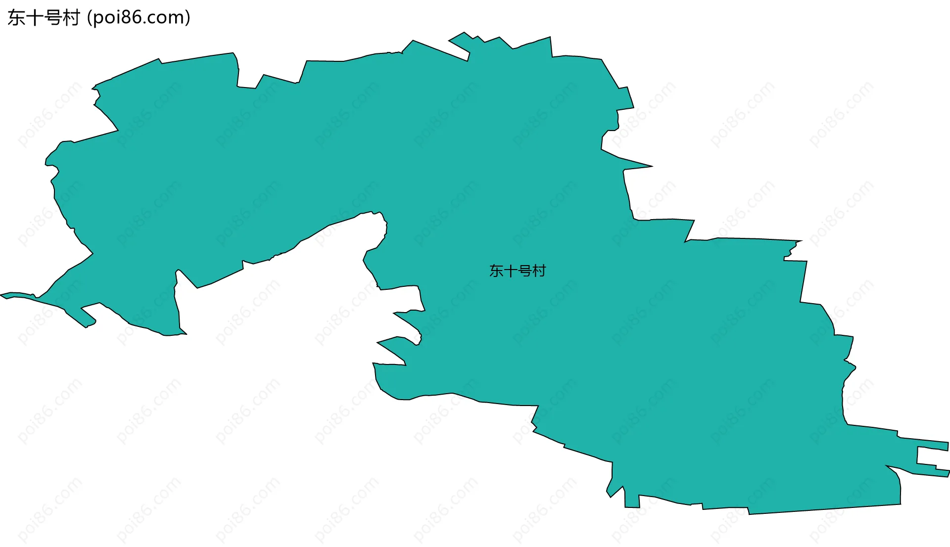 东十号村边界地图