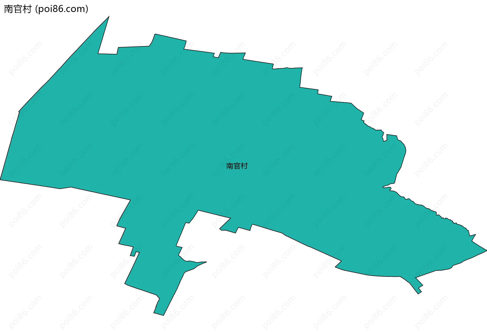 南官村边界地图