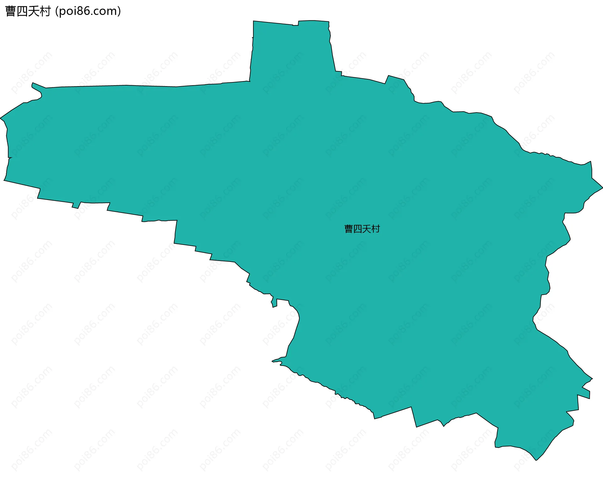 曹四夭村边界地图