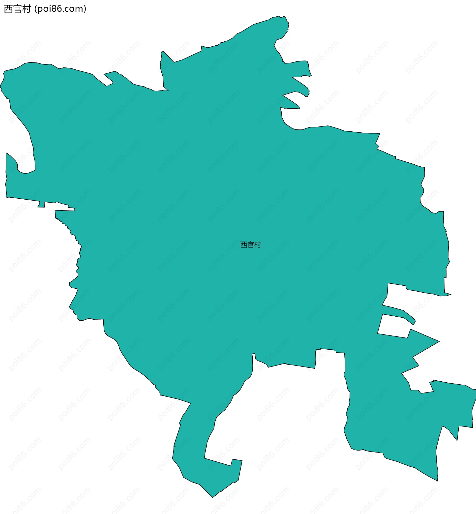 西官村边界地图