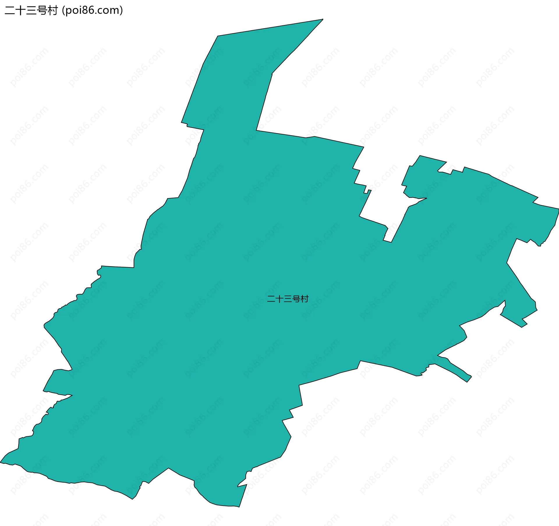 二十三号村边界地图