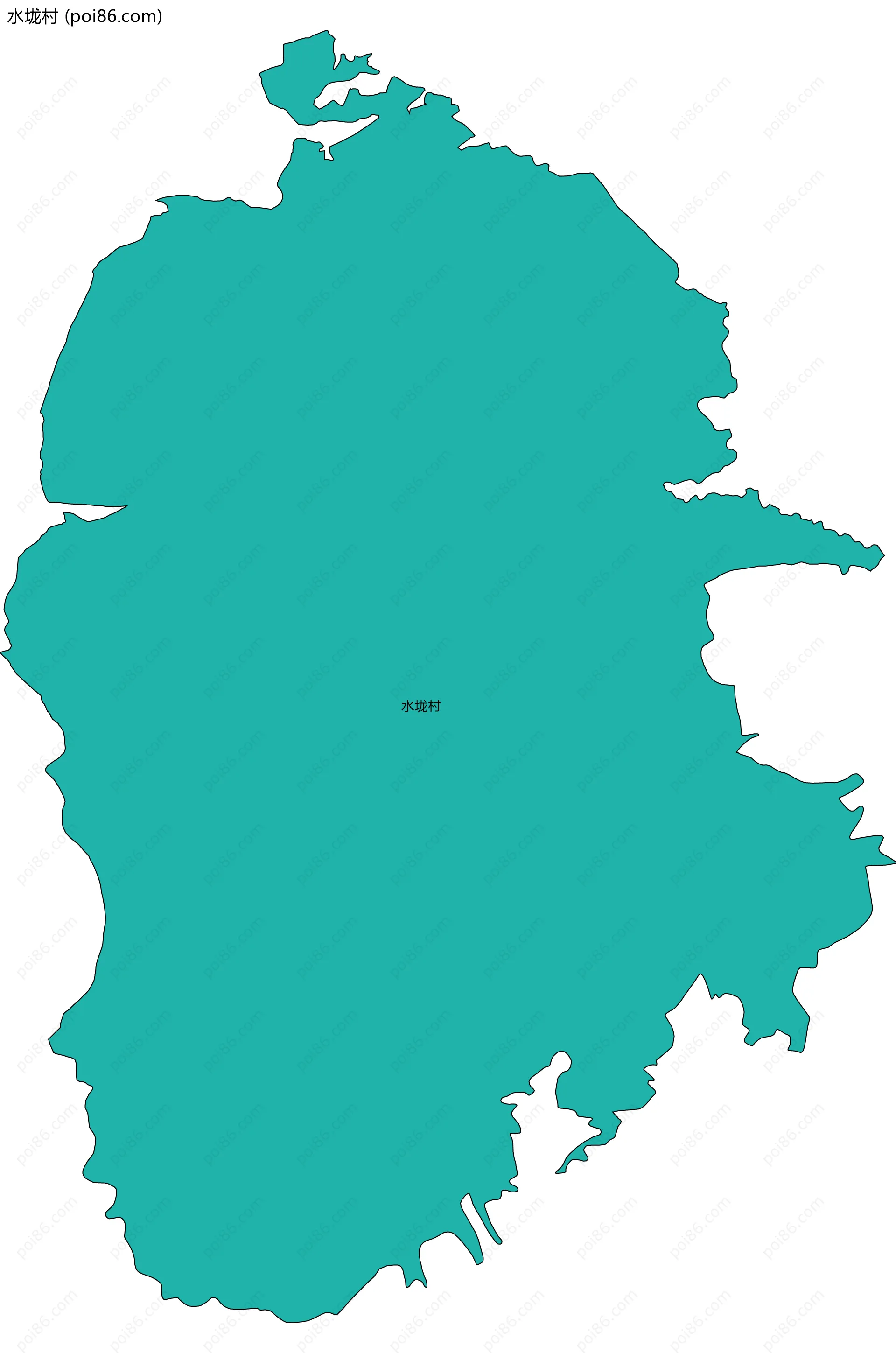 水垅村边界地图