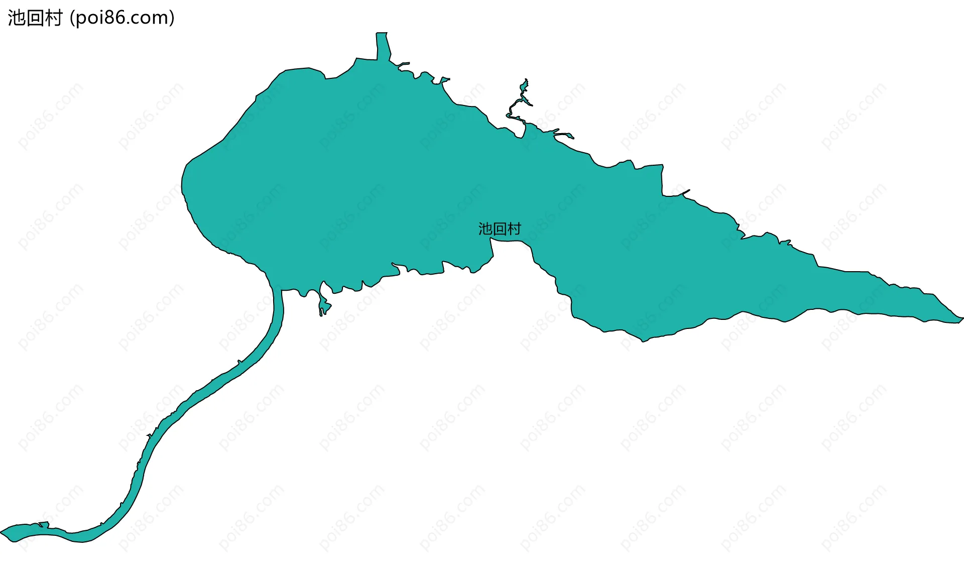 池回村边界地图