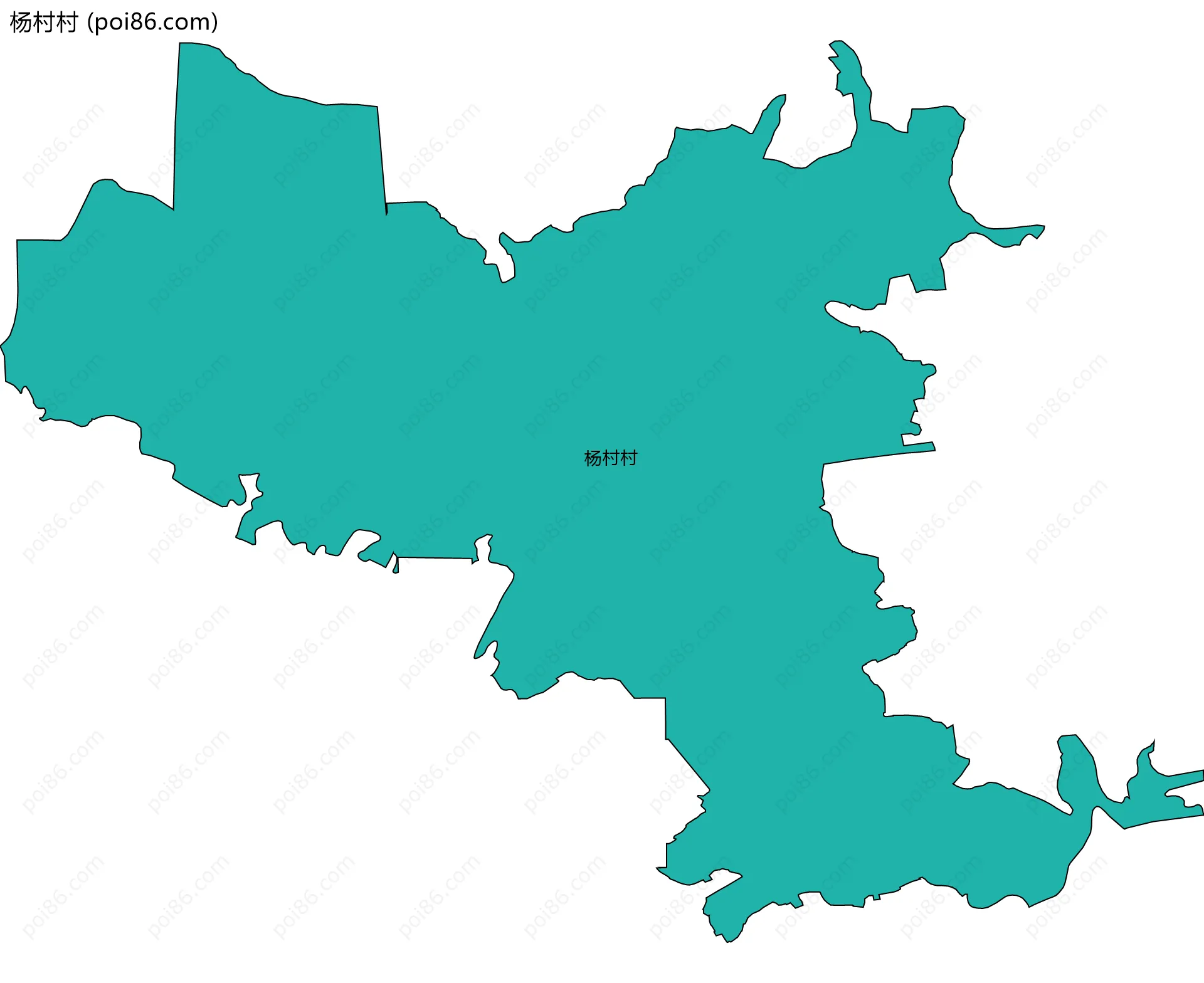 杨村村边界地图