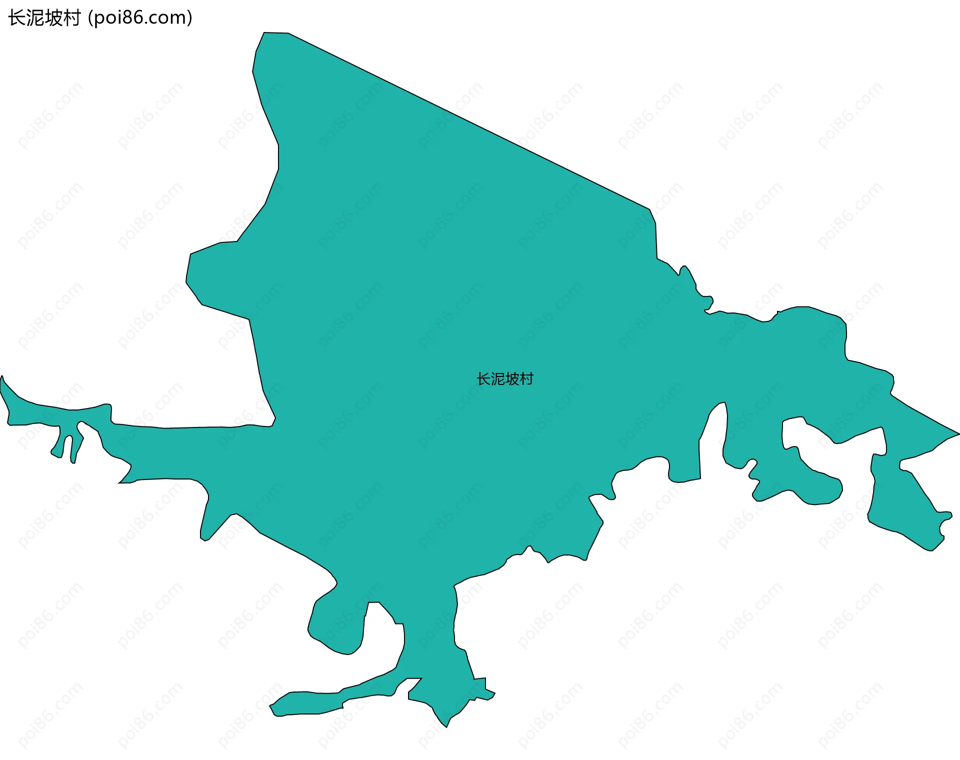 长泥坡村边界地图