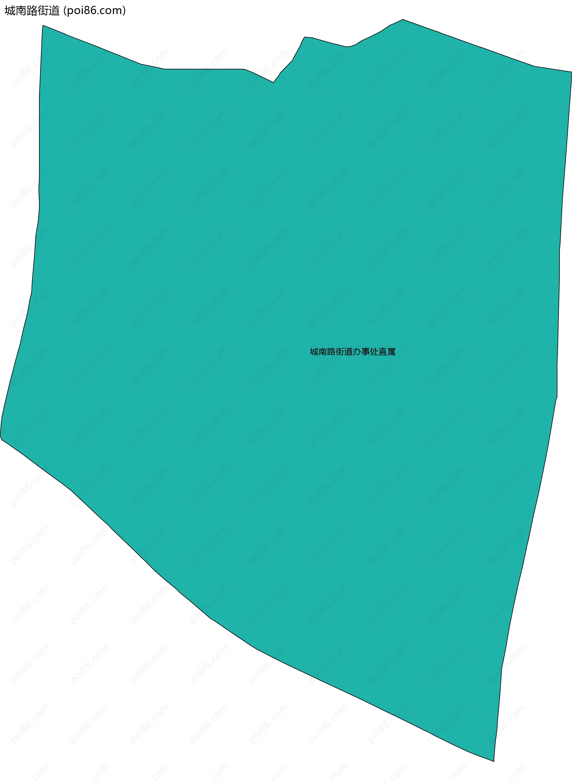 城南路街道边界地图(五级行政区划)