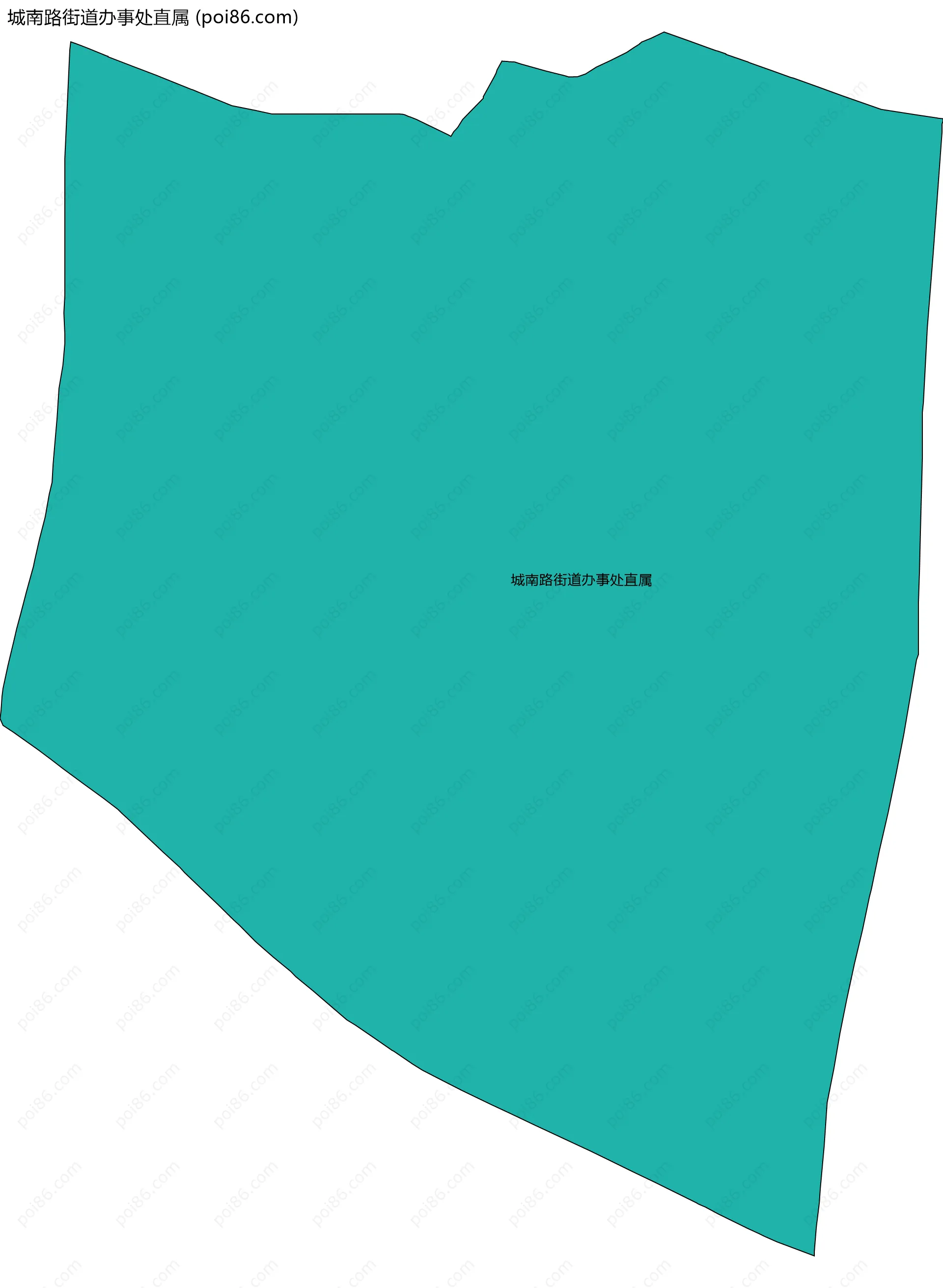 城南路街道办事处直属边界地图