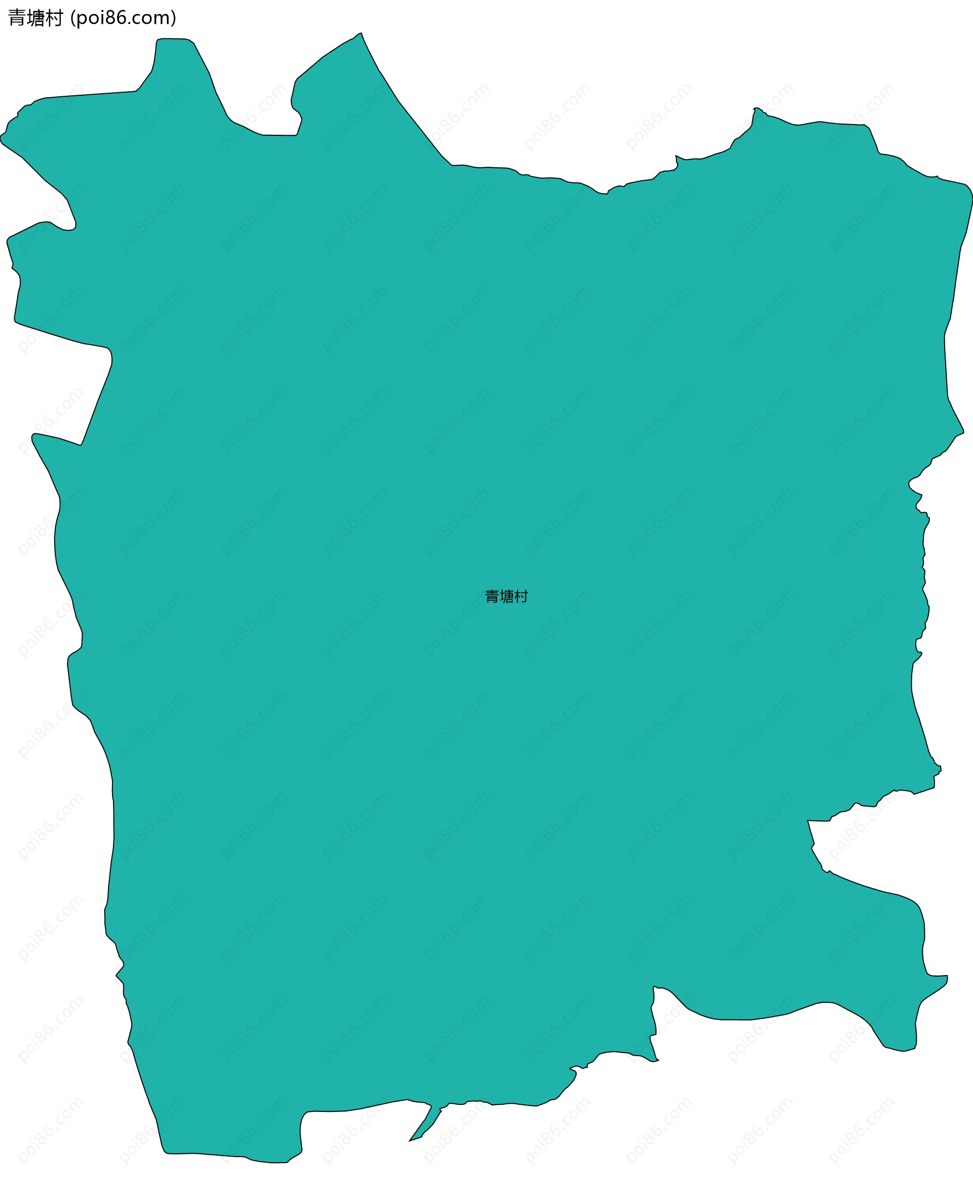 青塘村边界地图