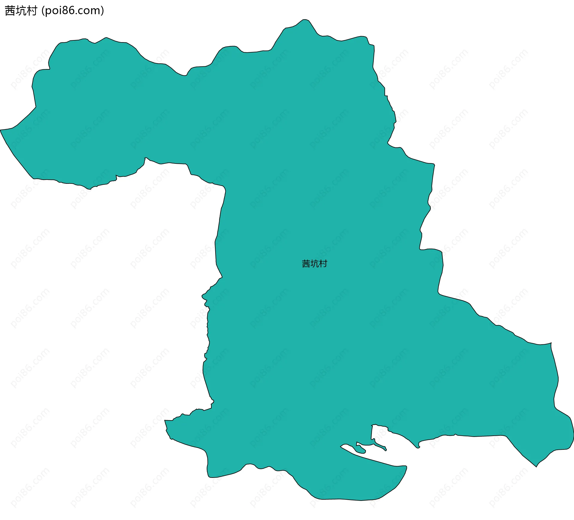 茜坑村边界地图