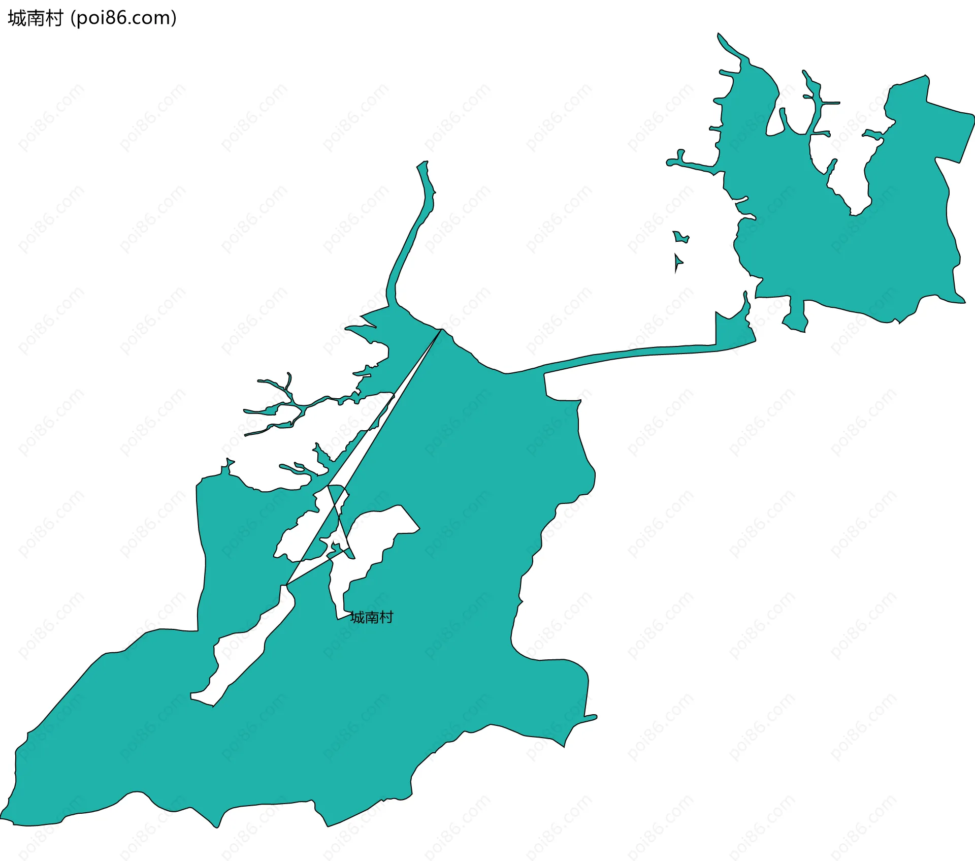 城南村边界地图