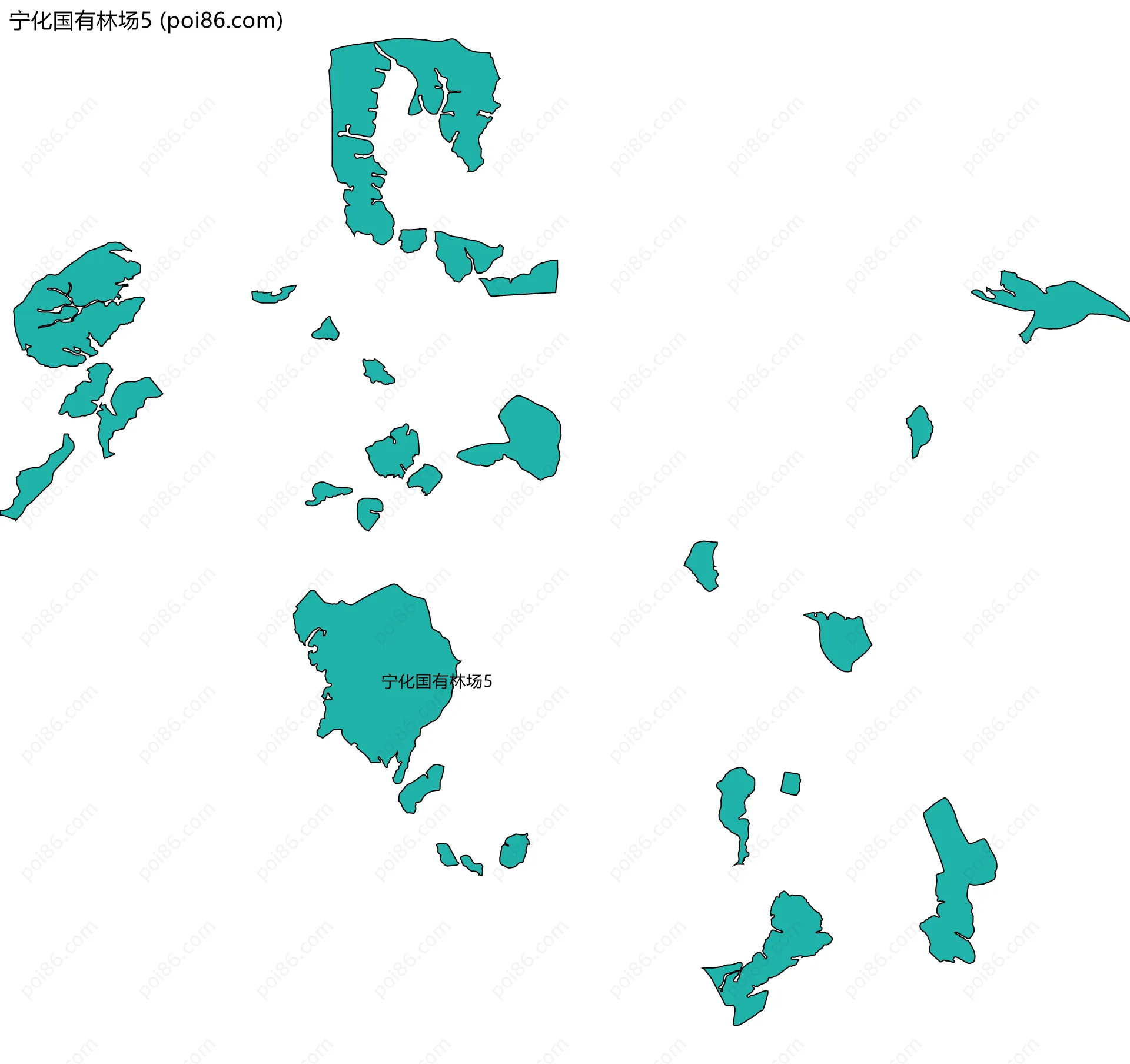 宁化国有林场5边界地图
