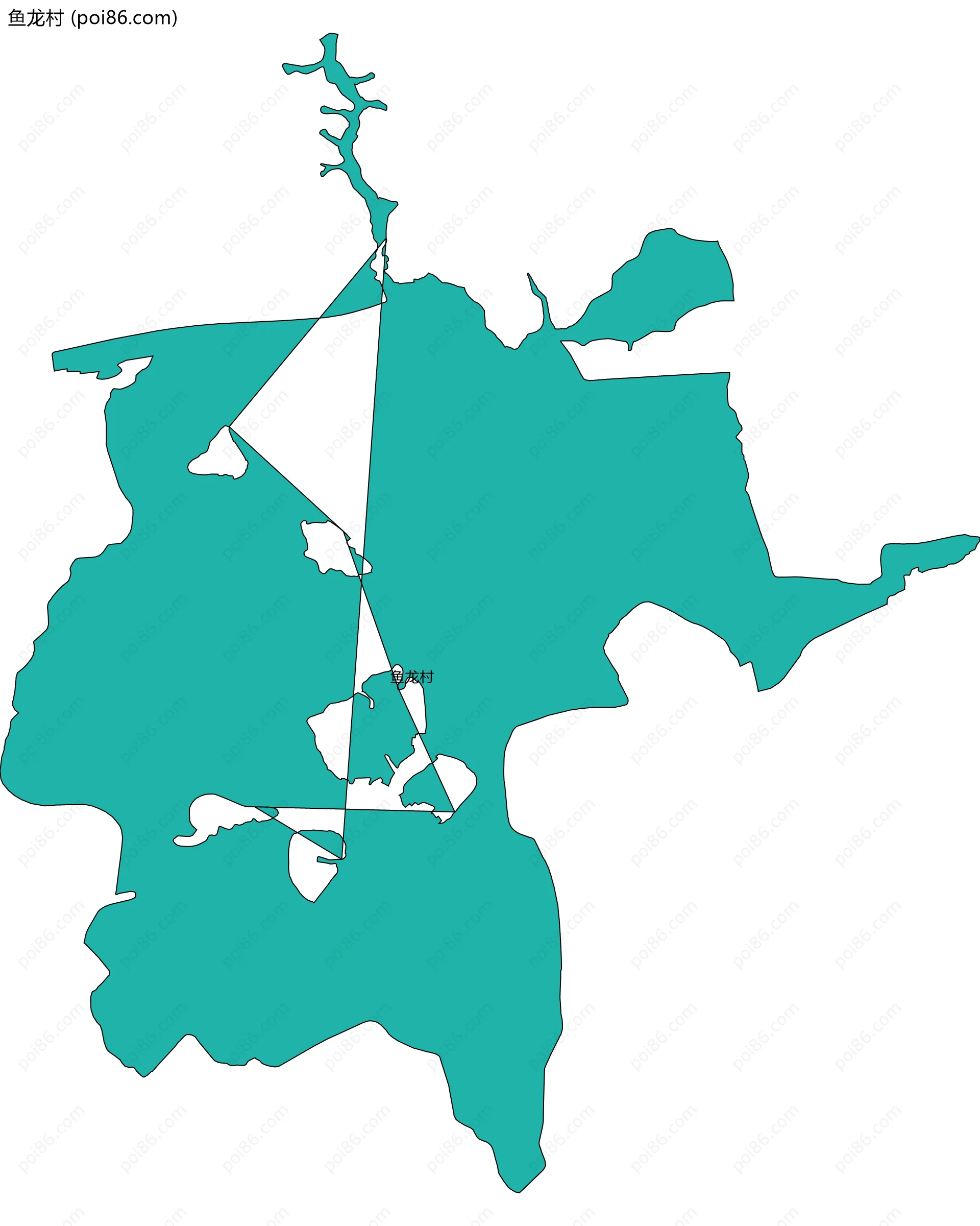 鱼龙村边界地图