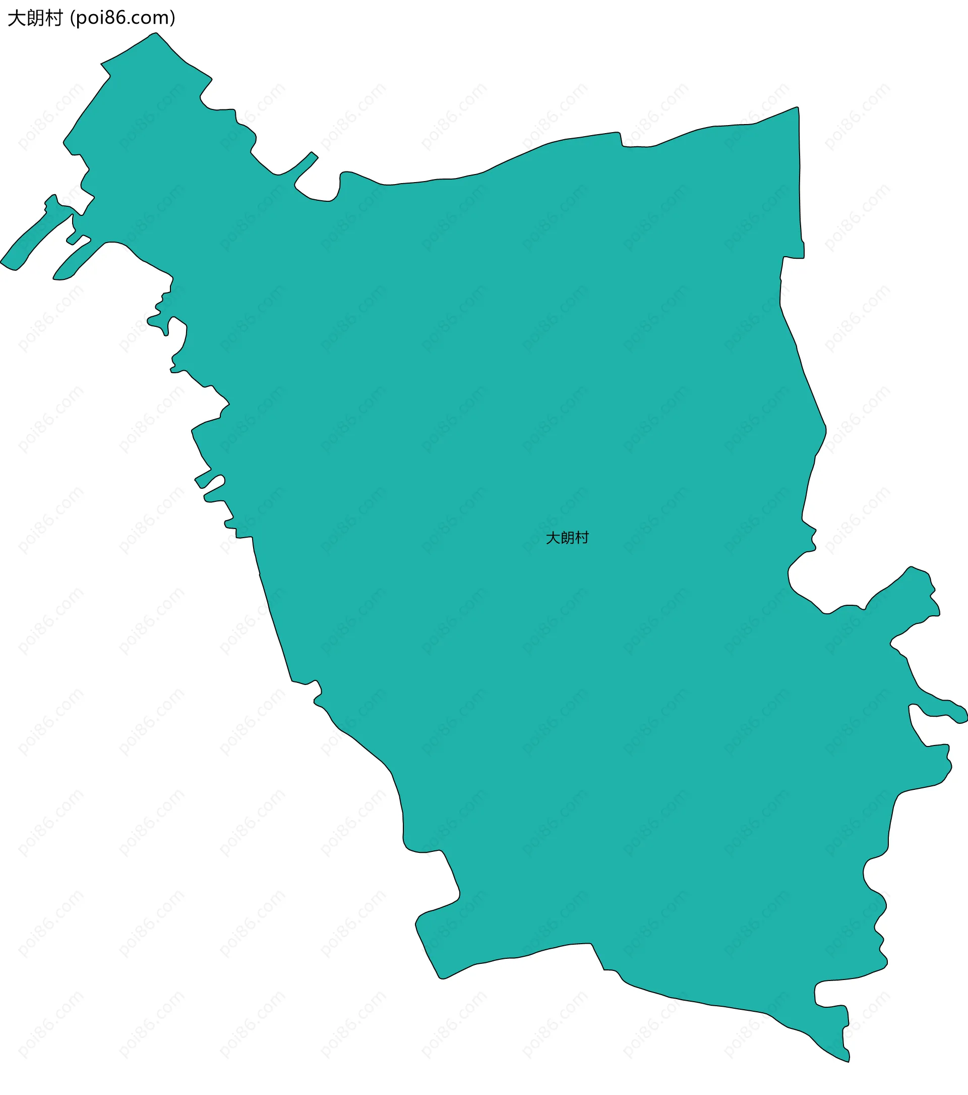大朗村边界地图