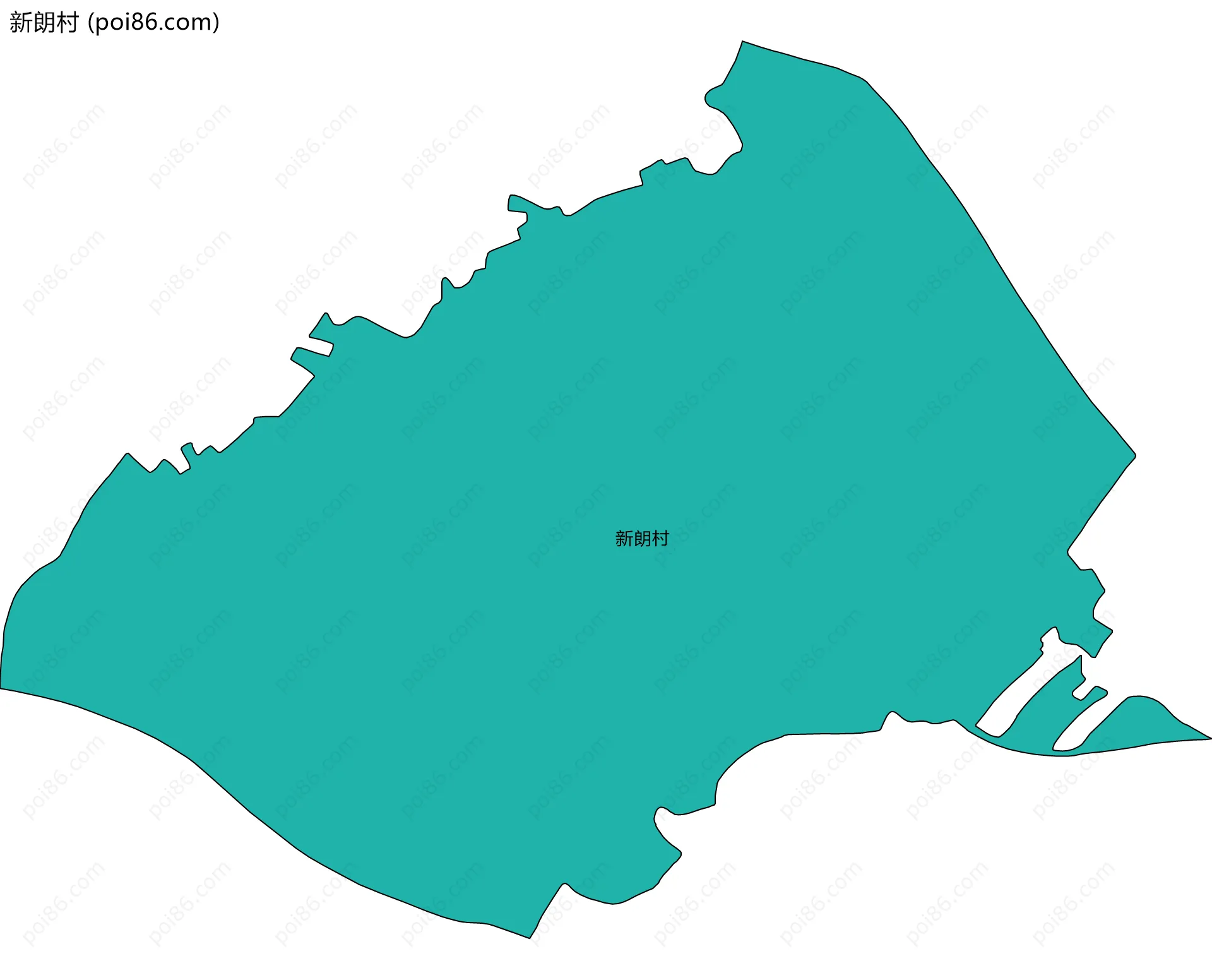 新朗村边界地图
