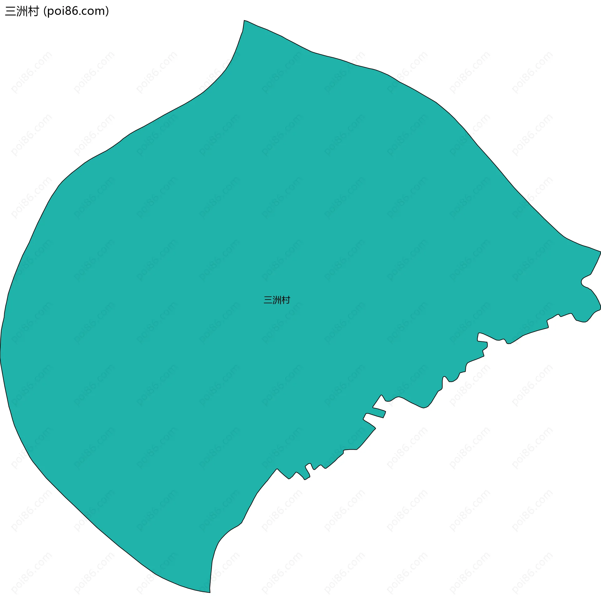 三洲村边界地图