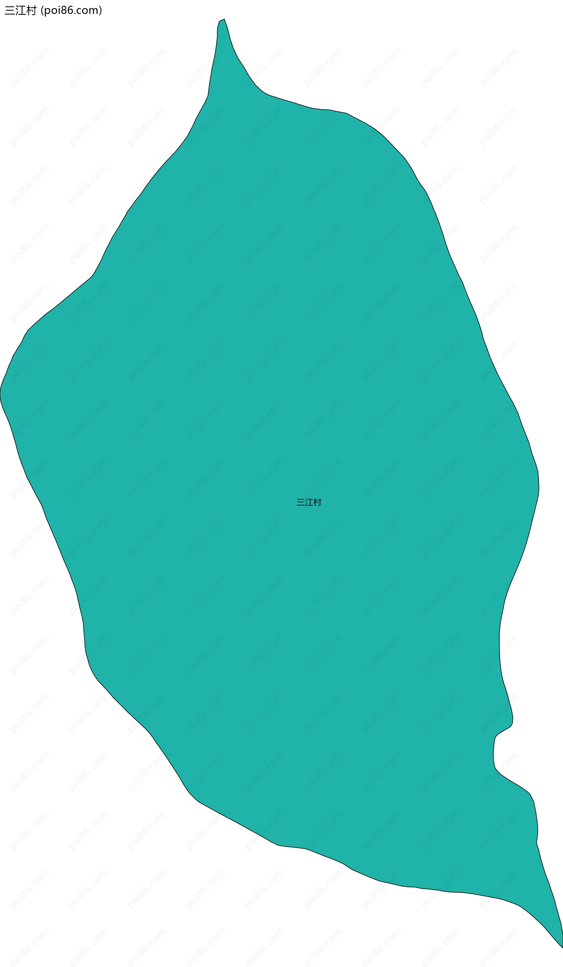 三江村边界地图