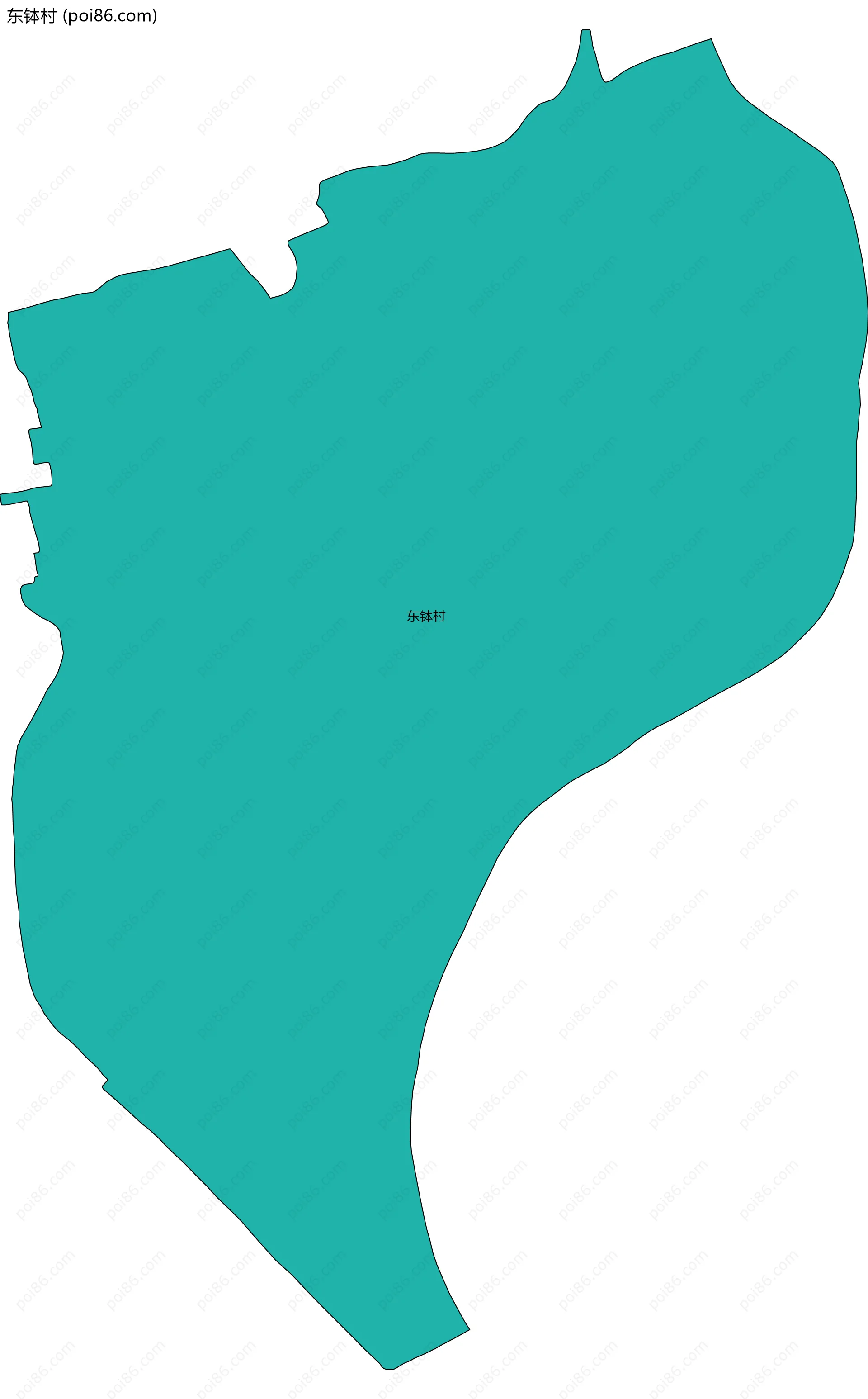 东钵村边界地图