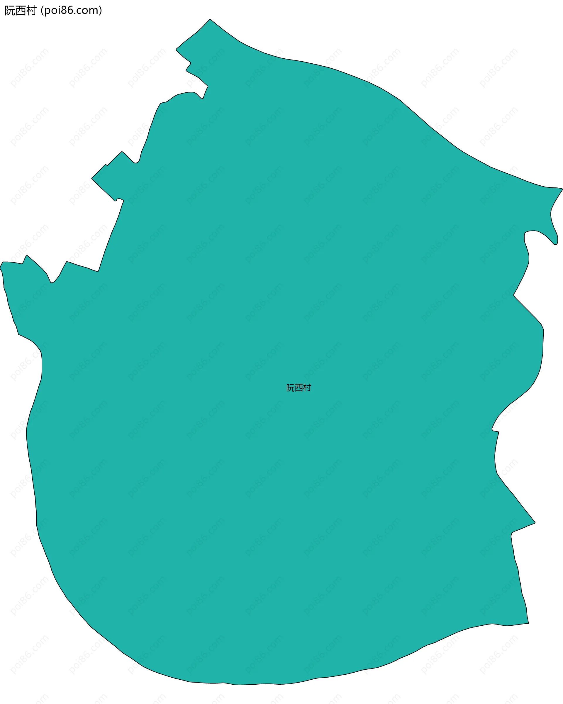 阮西村边界地图