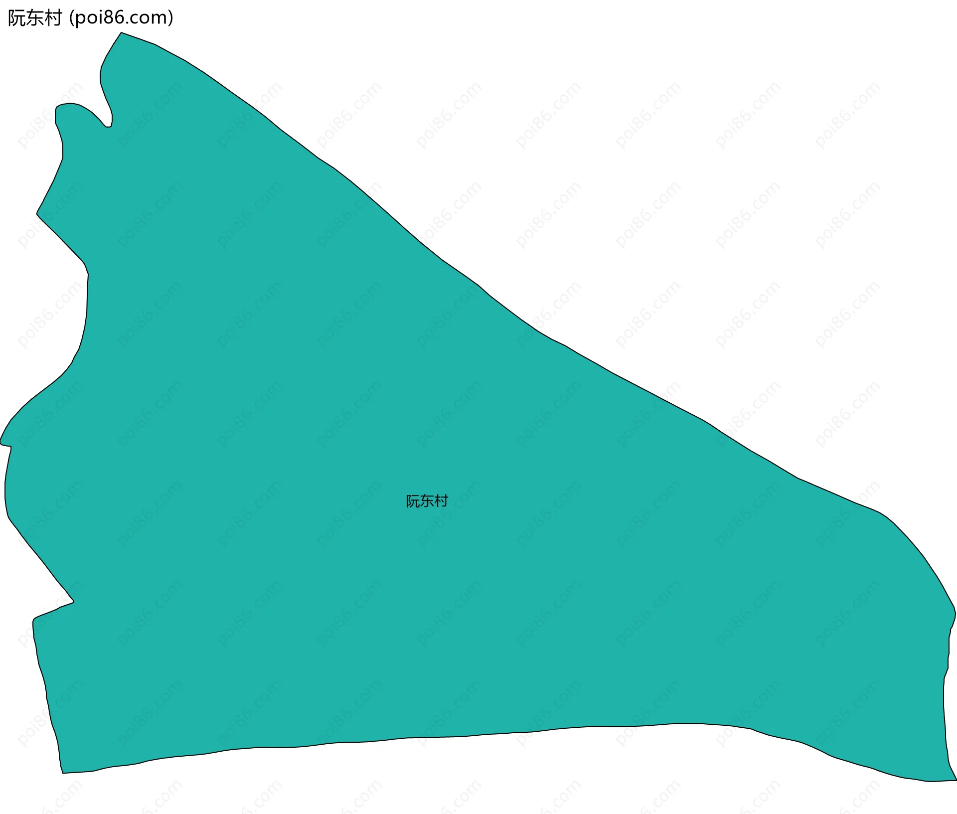 阮东村边界地图