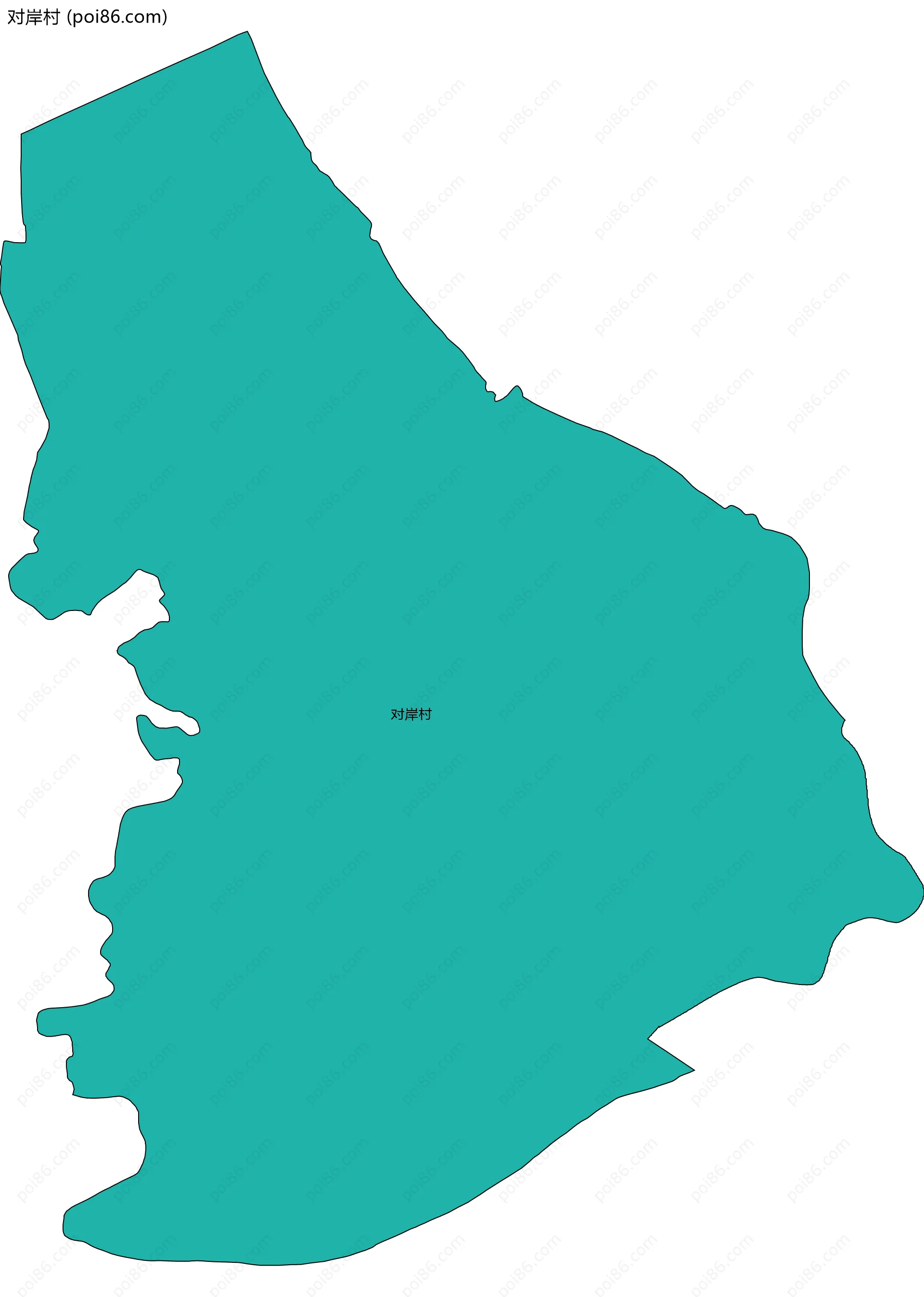 对岸村边界地图