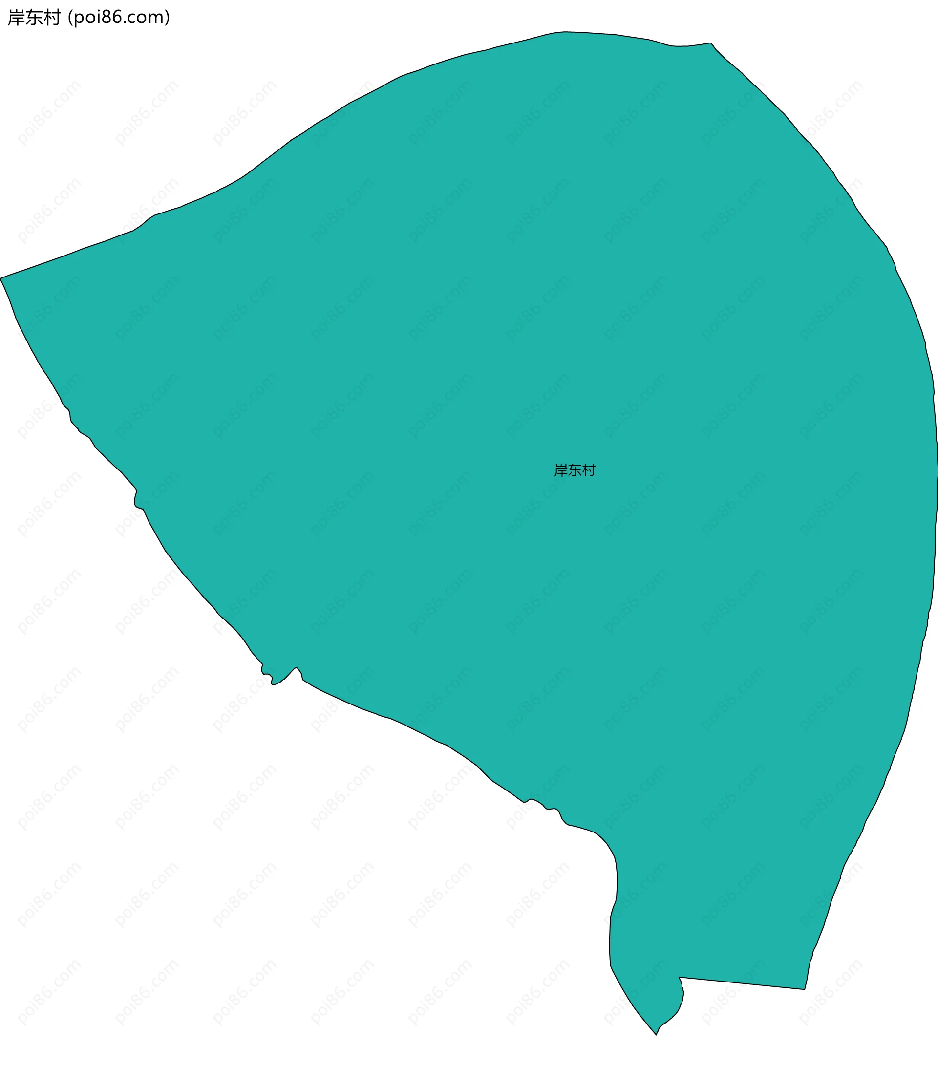 岸东村边界地图