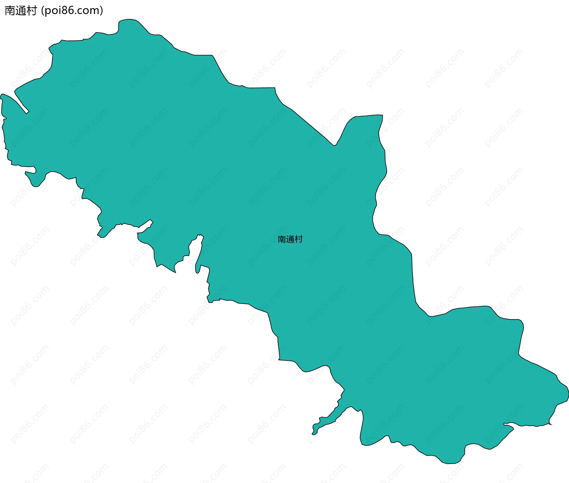 南通村边界地图