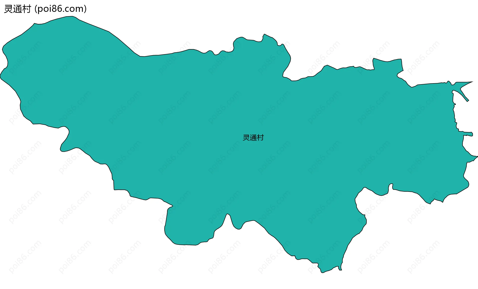 灵通村边界地图