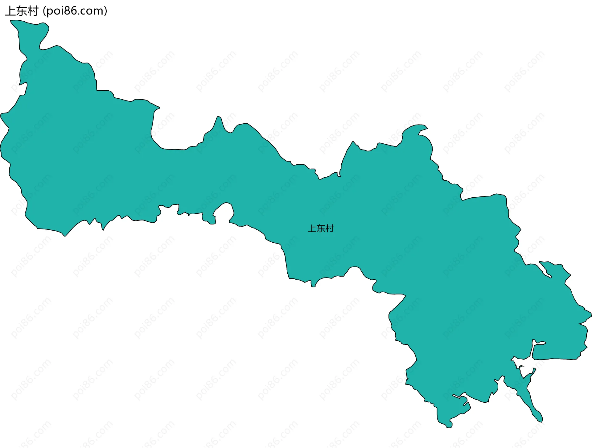 上东村边界地图