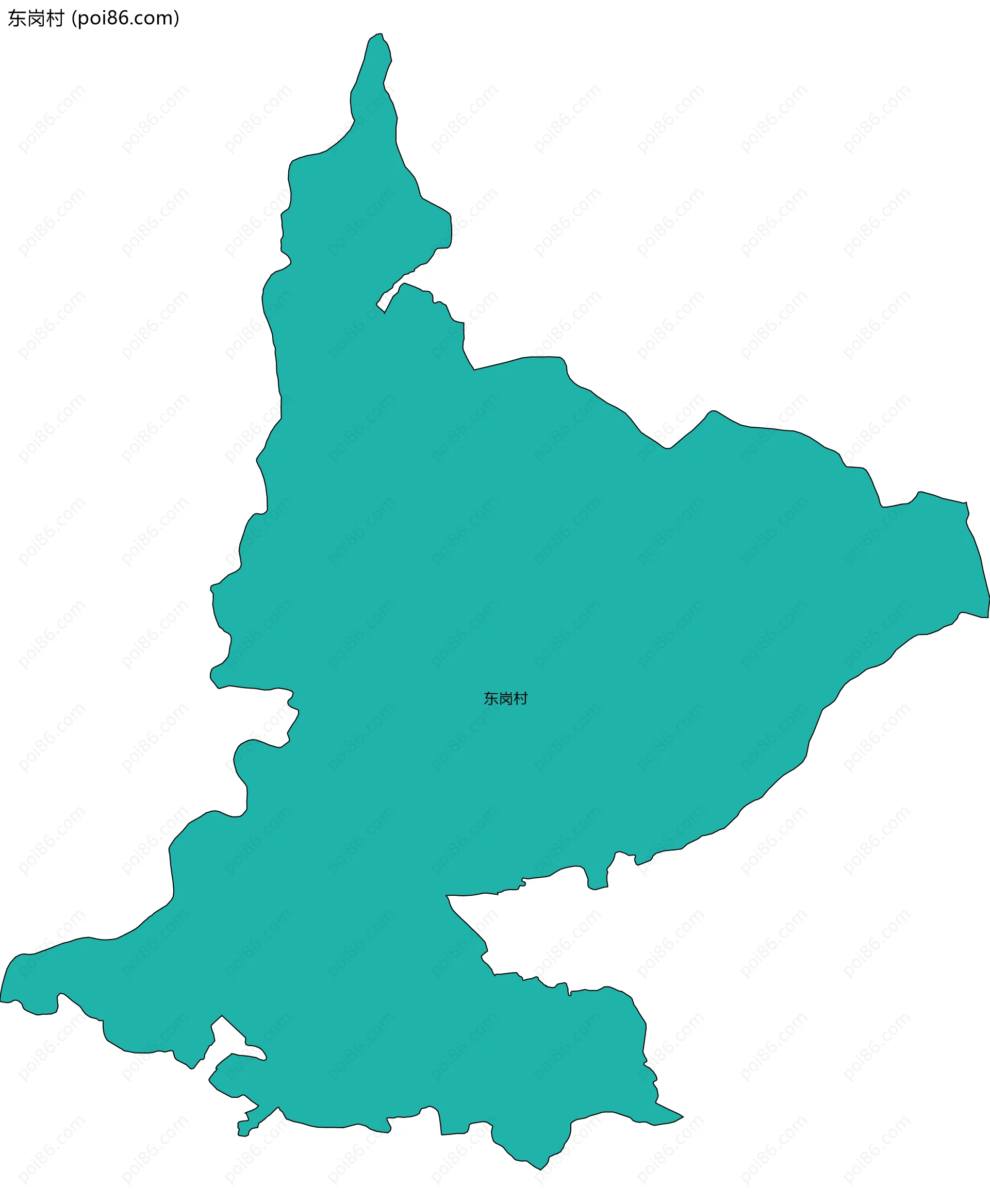 东岗村边界地图