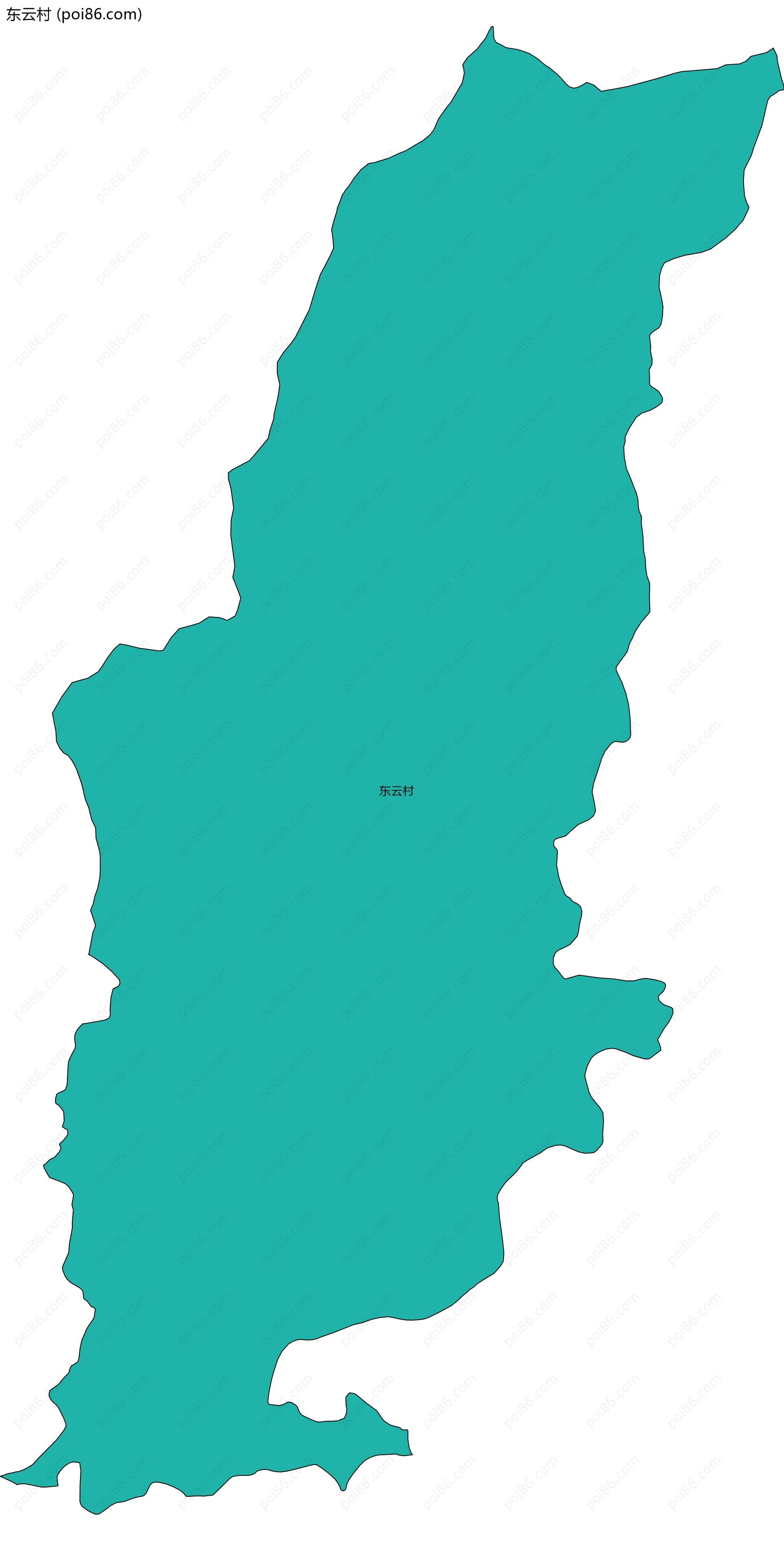 东云村边界地图