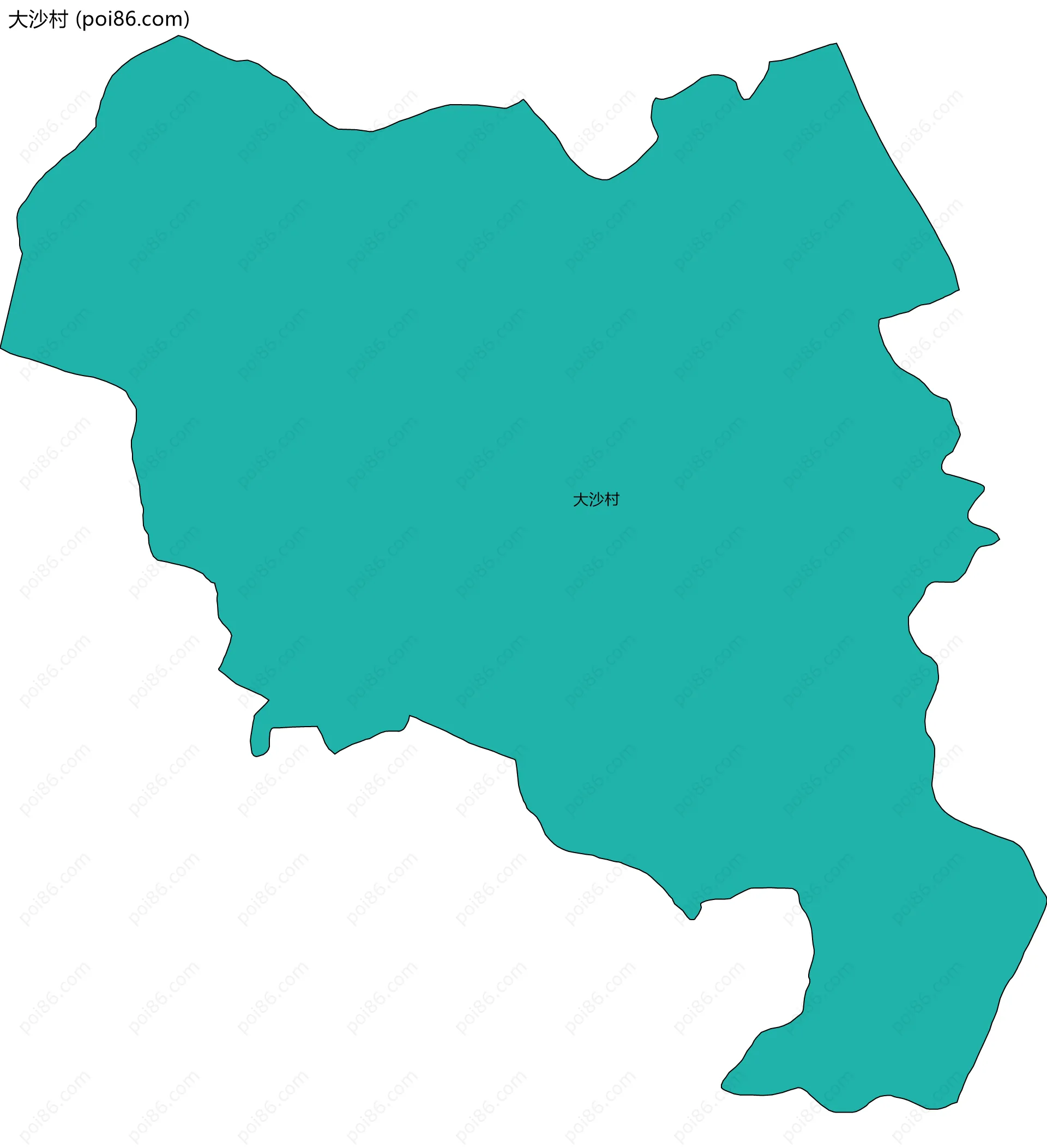 大沙村边界地图