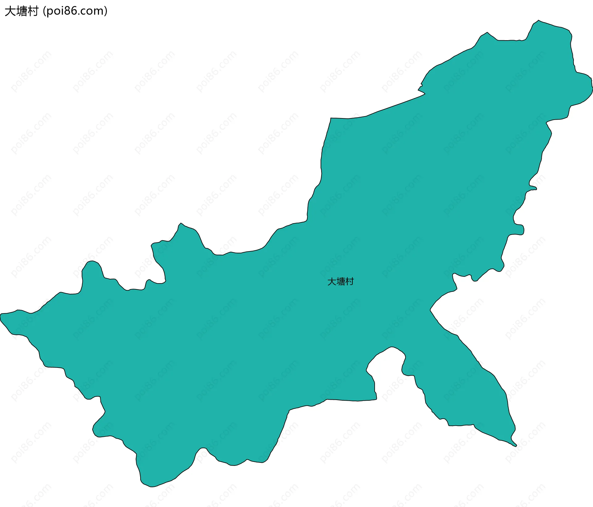 大塘村边界地图