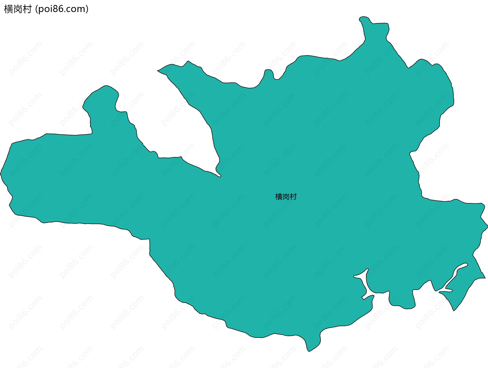 横岗村边界地图