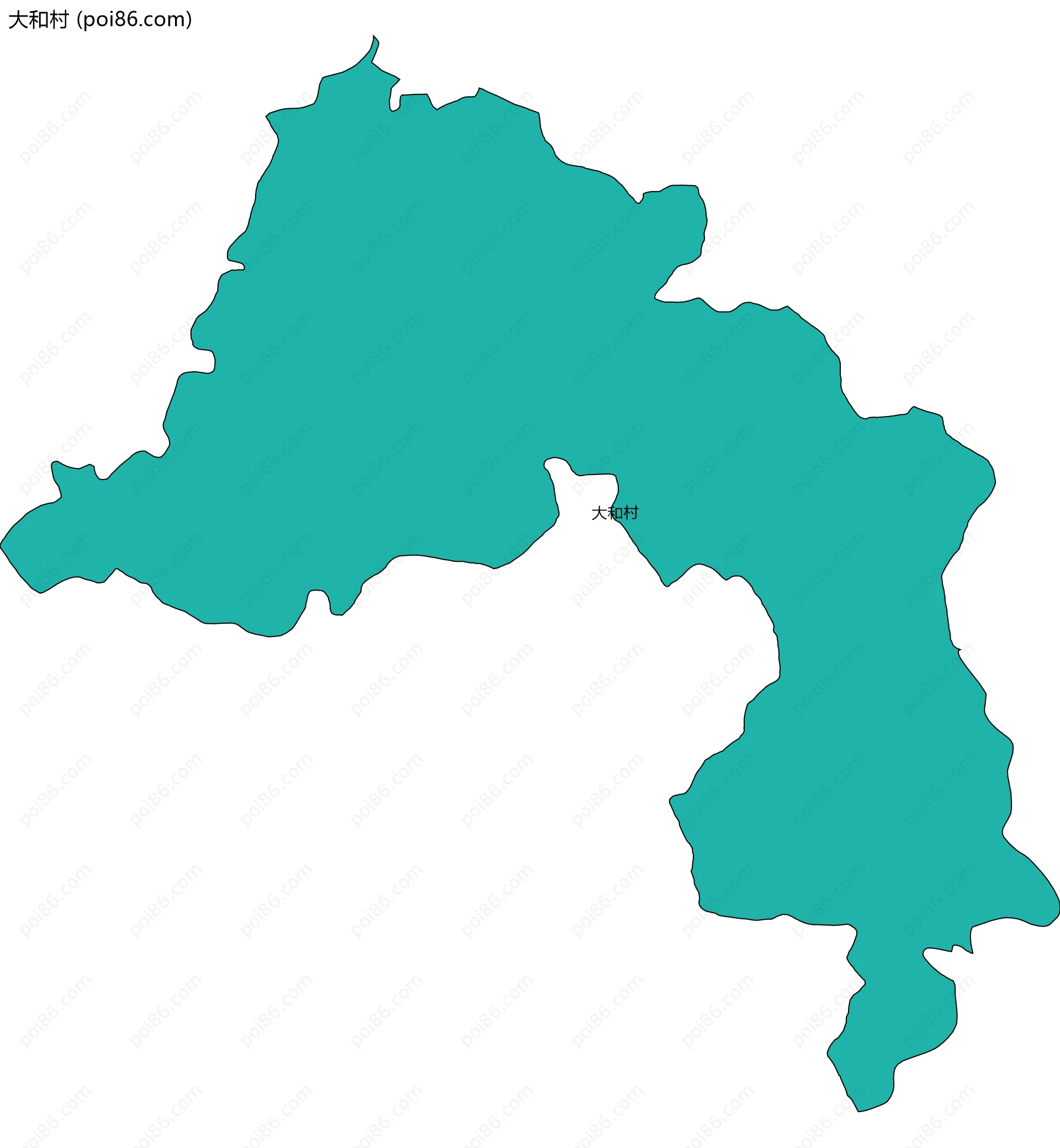 大和村边界地图