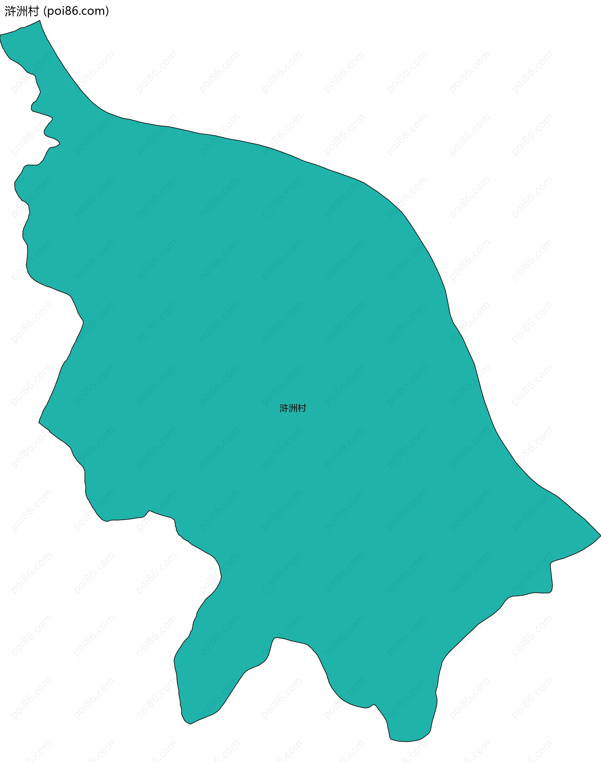 浒洲村边界地图