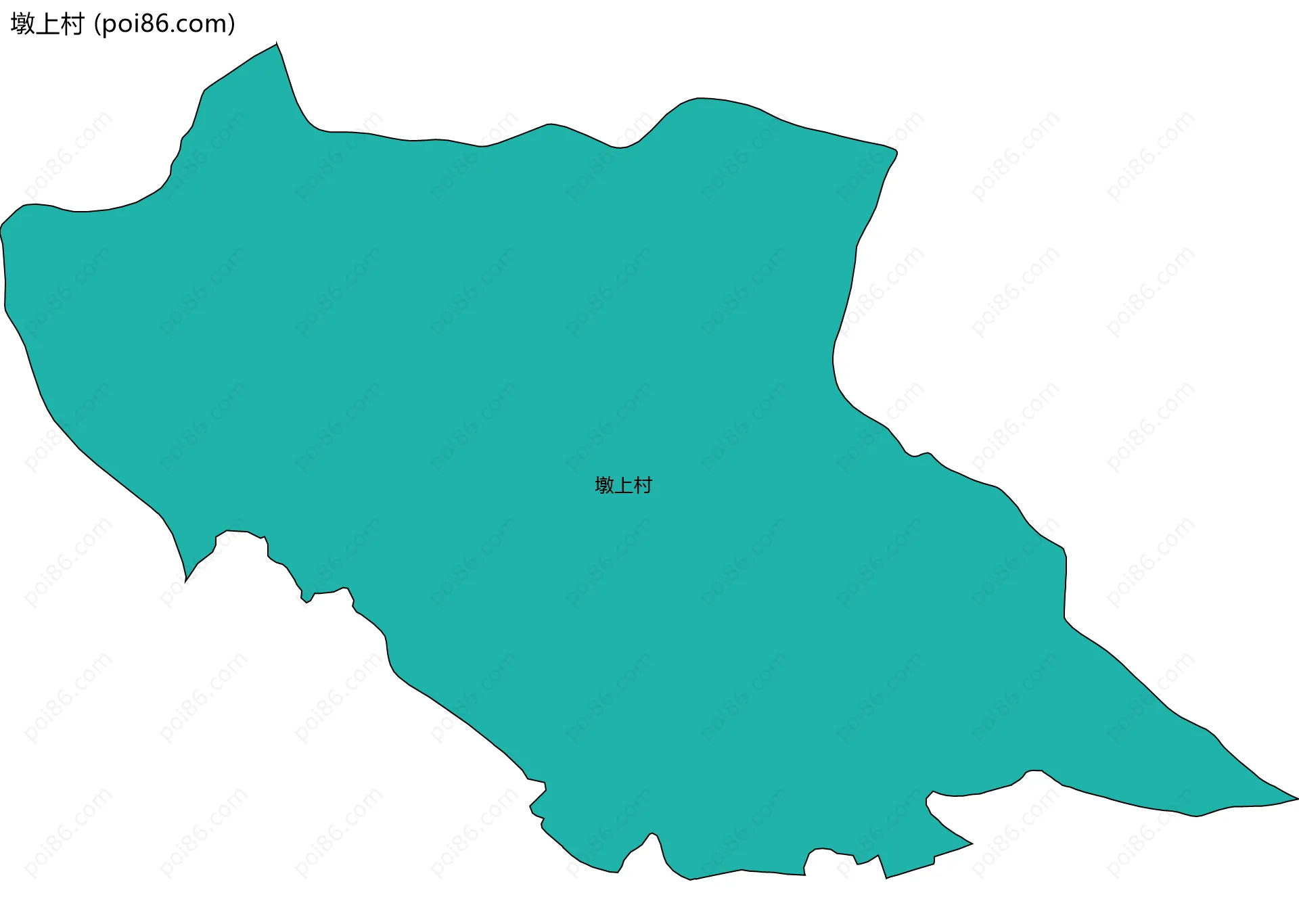 墩上村边界地图