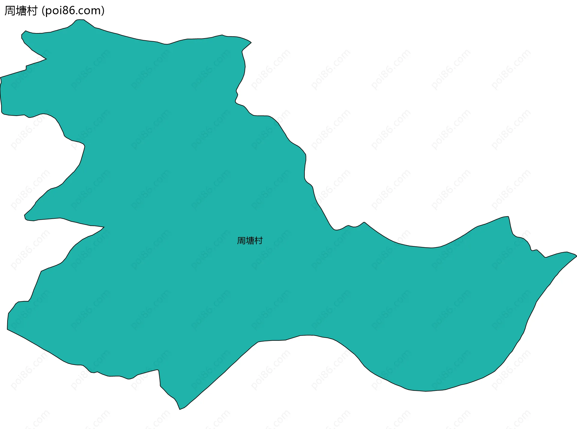 周塘村边界地图
