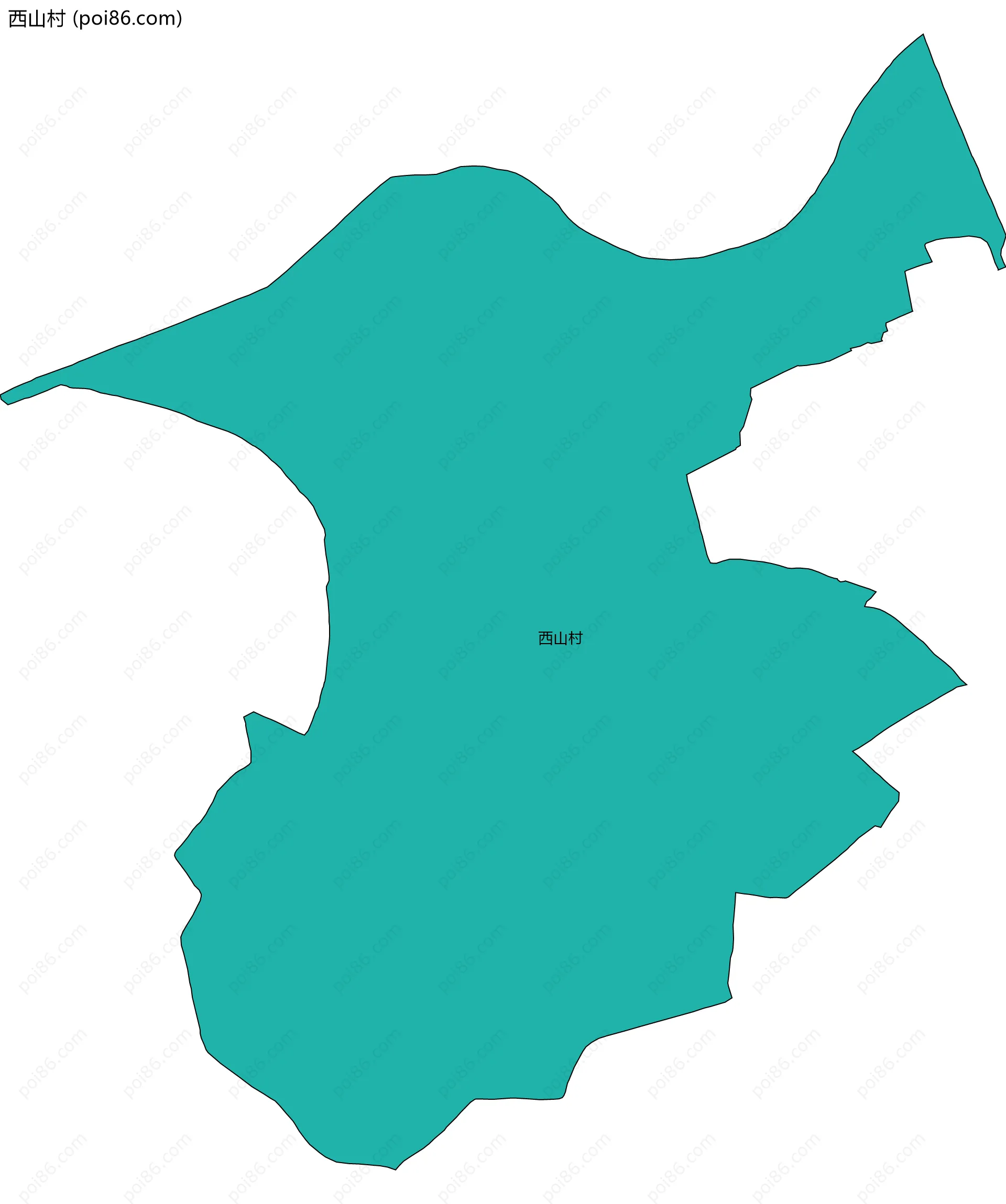 西山村边界地图