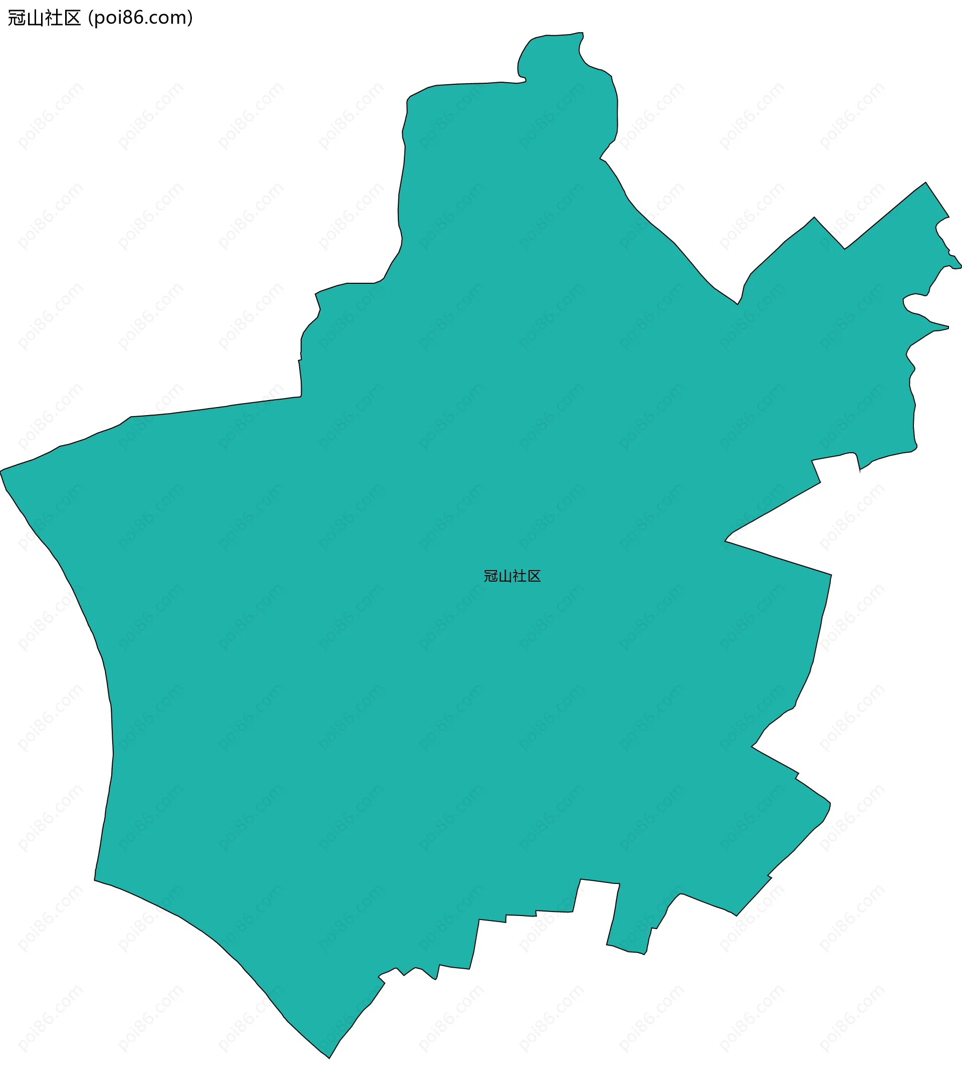 冠山社区边界地图