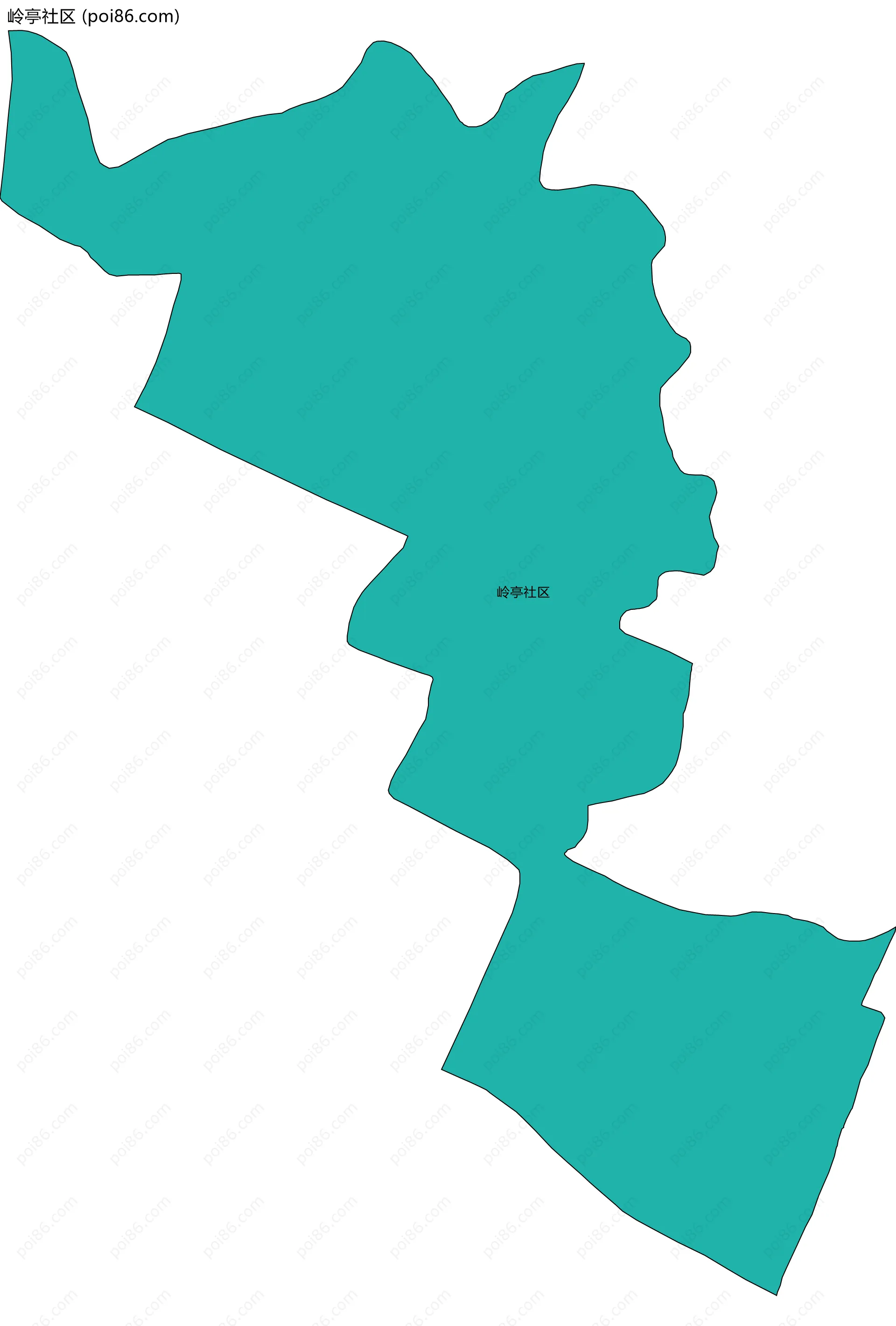 岭亭社区边界地图