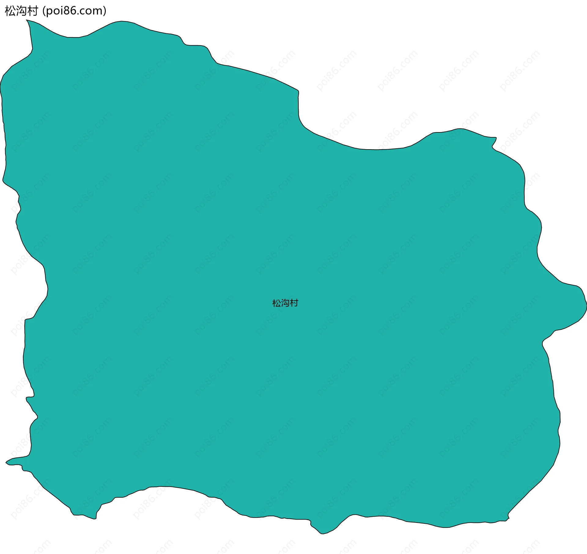 松沟村边界地图