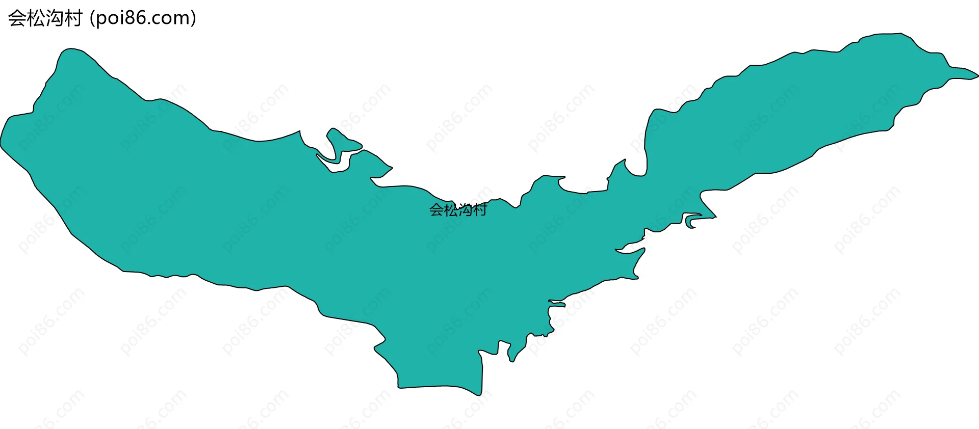 会松沟村边界地图