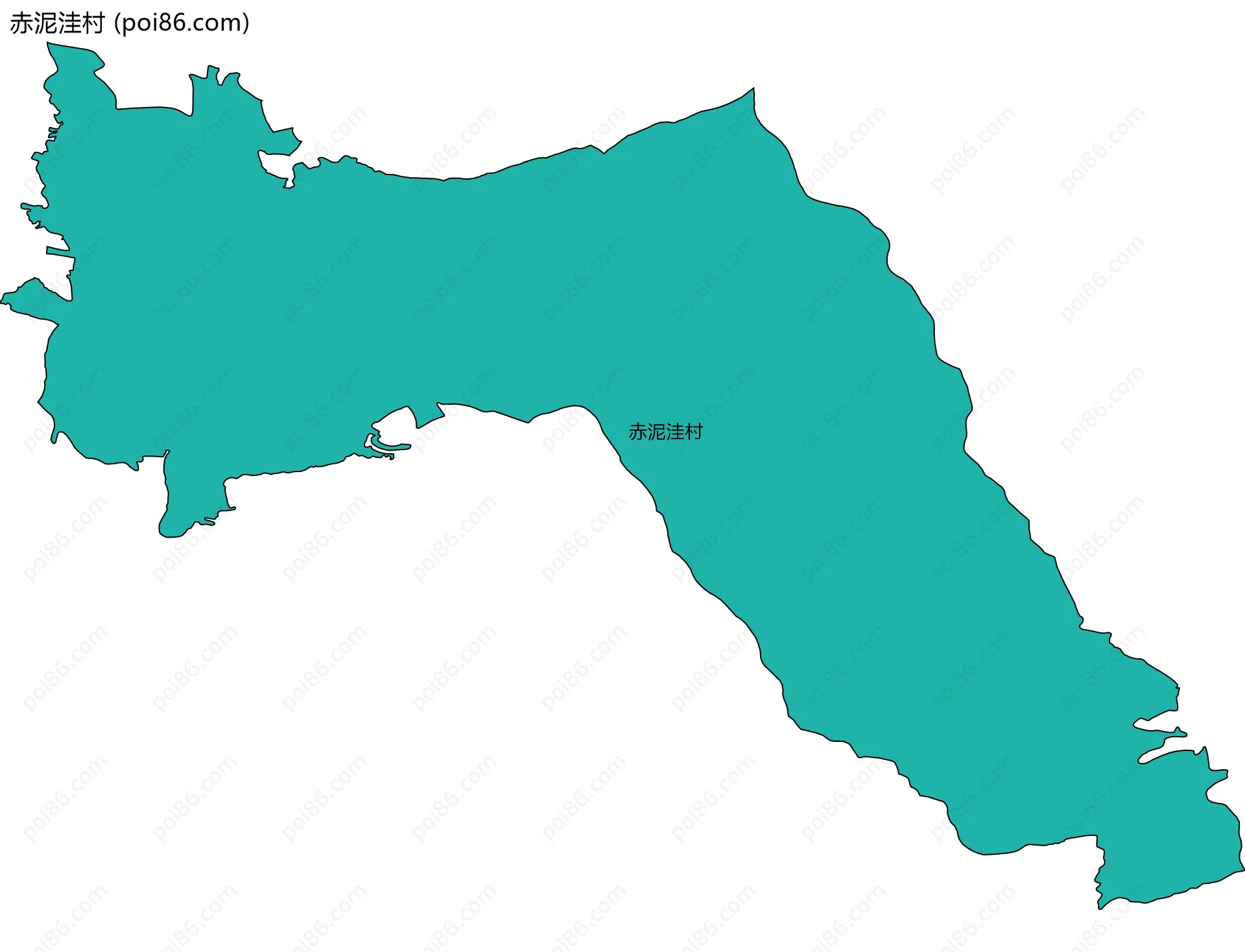 赤泥洼村边界地图