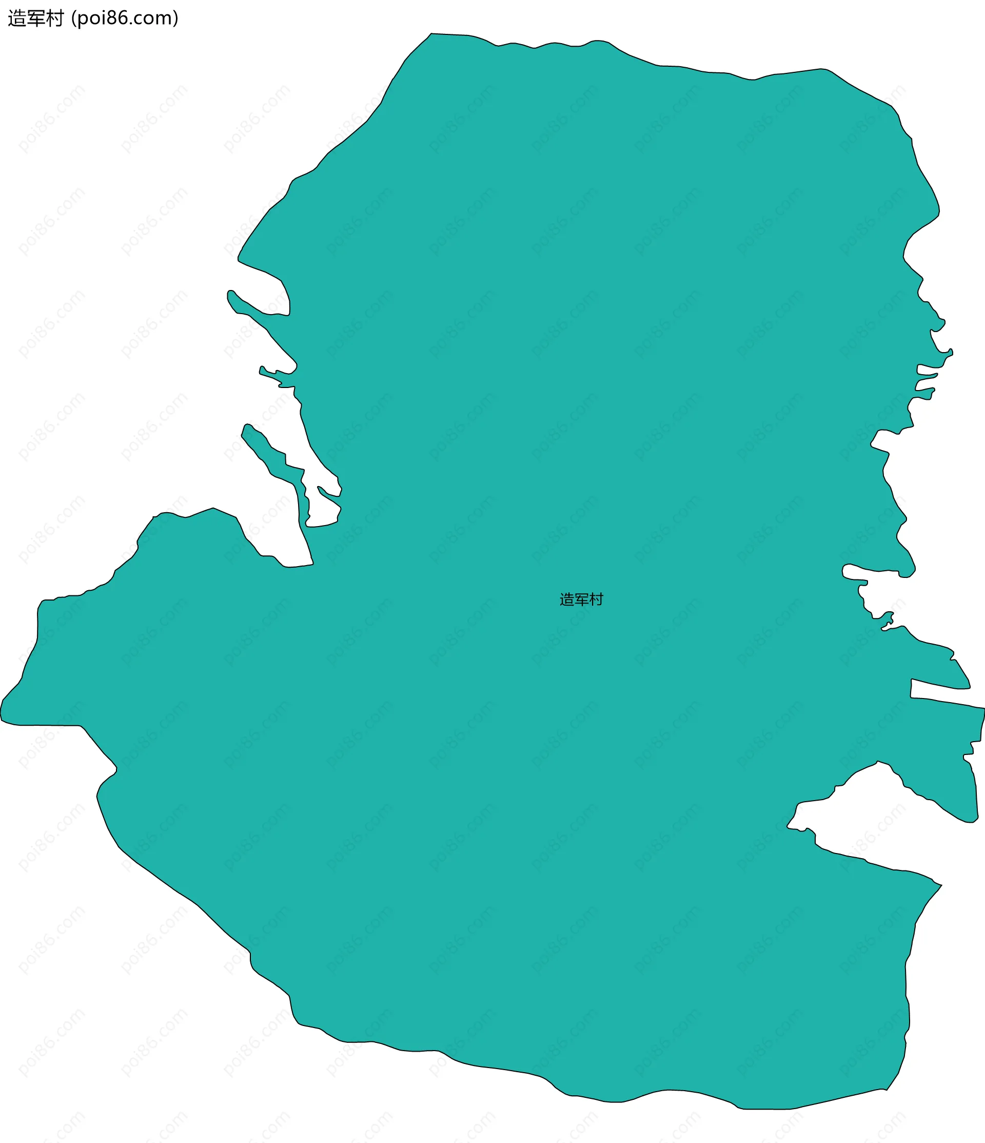 造军村边界地图